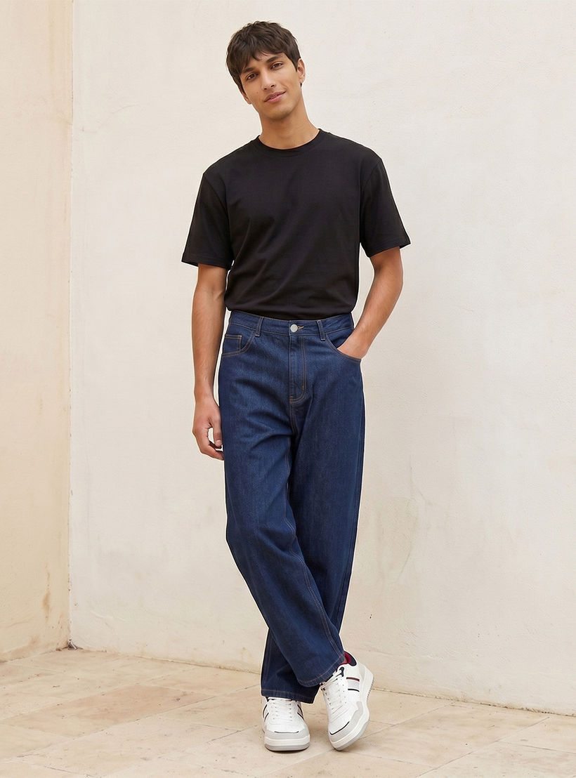 Lee Cooper Baggy Fit Cotton Jeans-men-clothing-bottoms-trousersandchinos-trousers-image-5