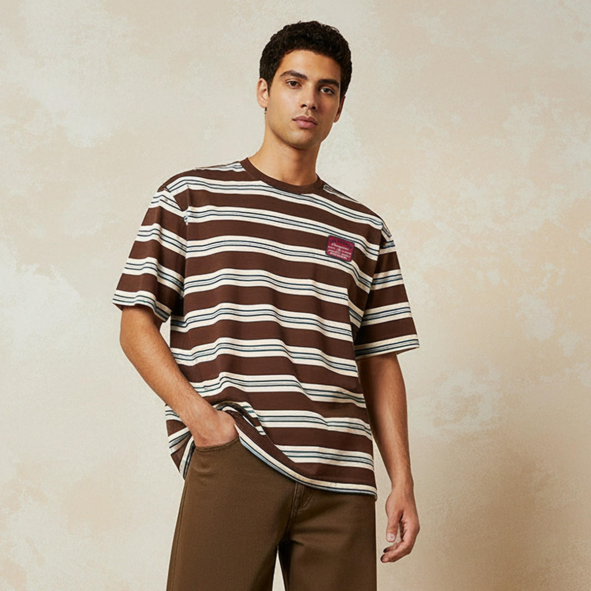 Lee Cooper Regular Fit Crew Neck Short Sleeves Striped T-shirt-men-clothing-tshirtsandpolos-tshirts-image-1