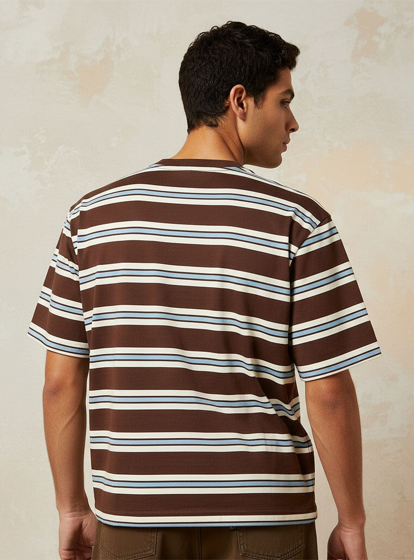 Lee Cooper Regular Fit Crew Neck Short Sleeves Striped T-shirt-men-clothing-tshirtsandpolos-tshirts-image-4