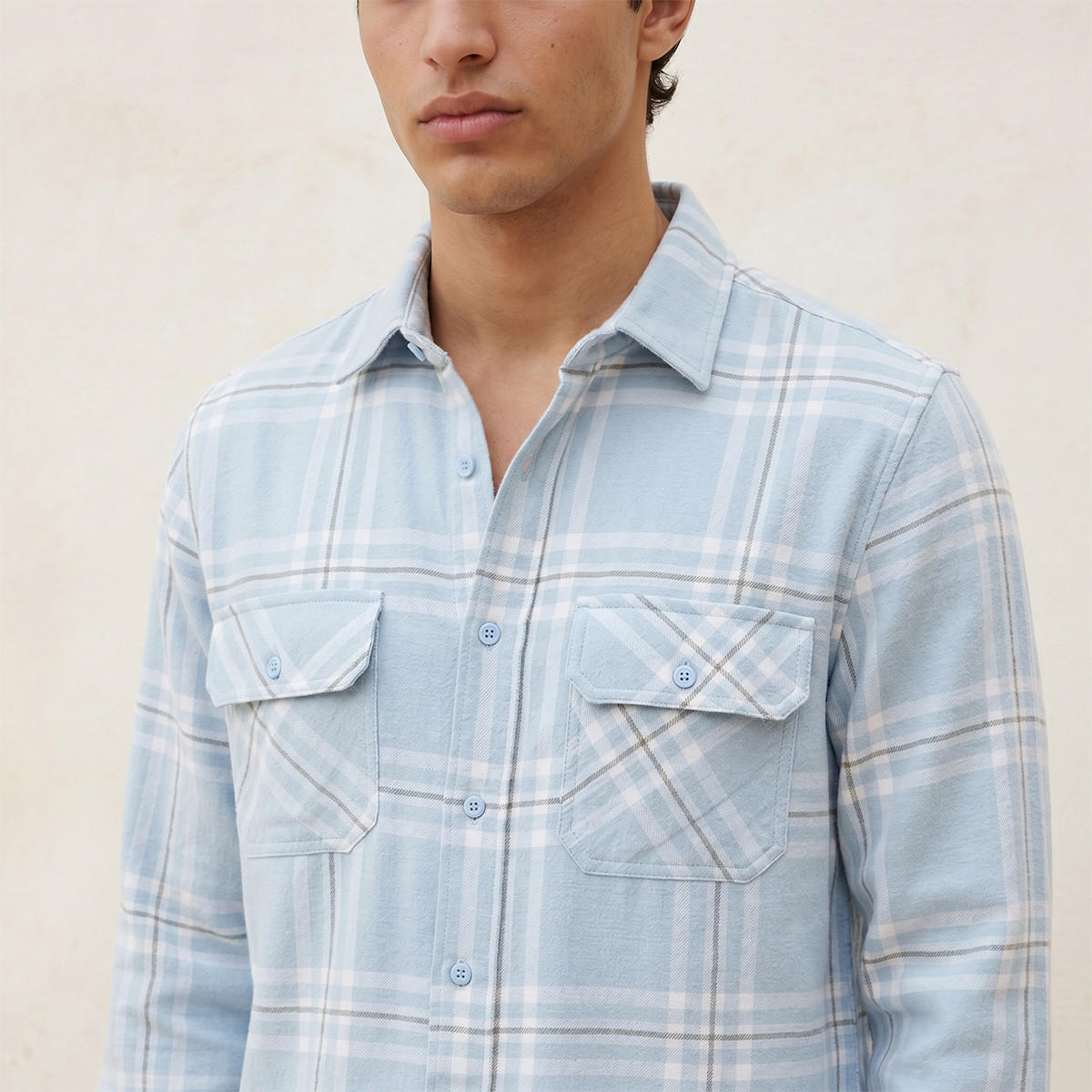 Lee Cooper Regular Fit Collared Checked Long Sleeves Shirt-men-clothing-shirts-image-5