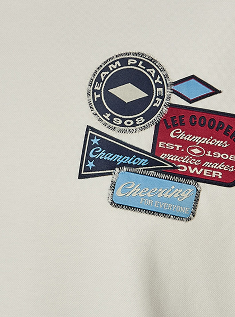 Lee Cooper Crew Neck Short Sleeves Badge Applique T-shirt-men-clothing-tshirtsandpolos-tshirts-image-2