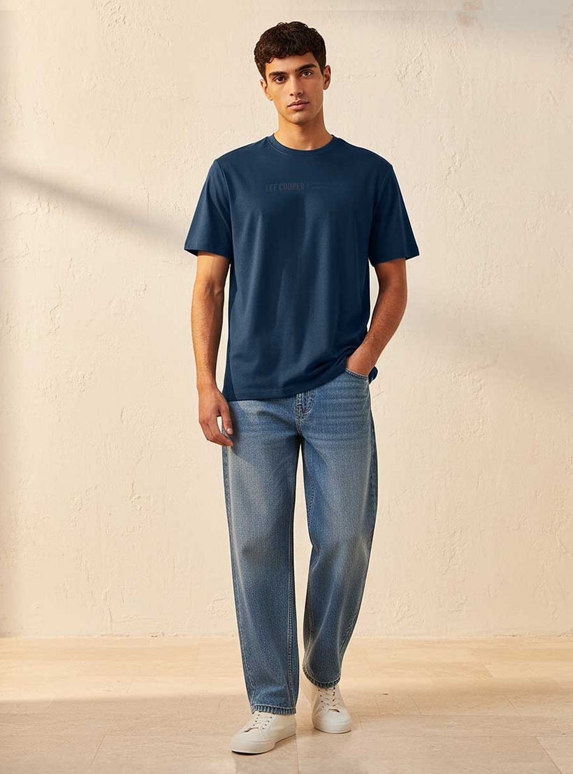Lee Cooper Regular Fit Crew Neck Short Sleeves Logo Print T-shirt-men-clothing-tshirtsandpolos-tshirts-image-3