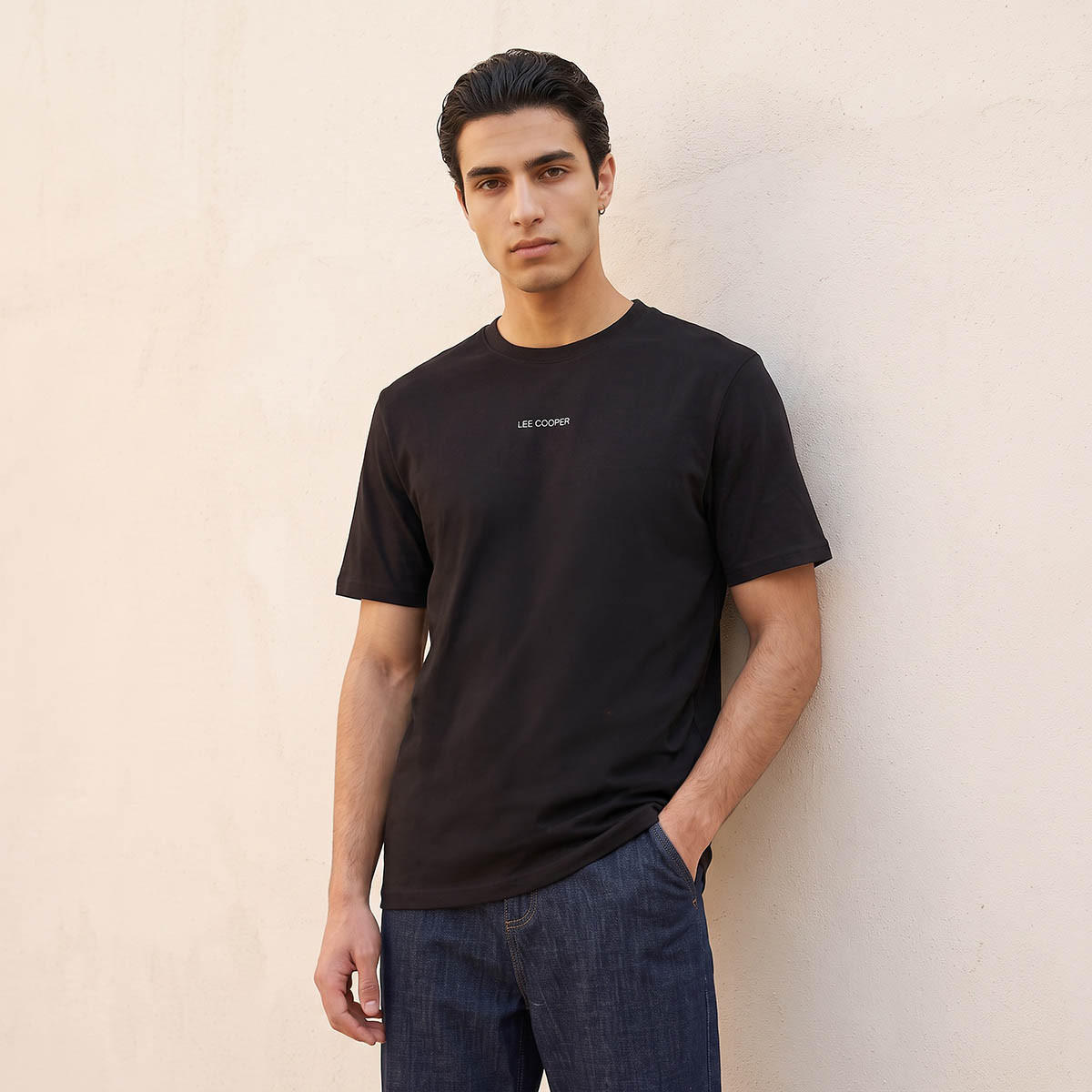 Lee Cooper Regular Fit Crew Neck Short Sleeves Logo Print T-shirt-men-clothing-tshirtsandpolos-tshirts-image-1