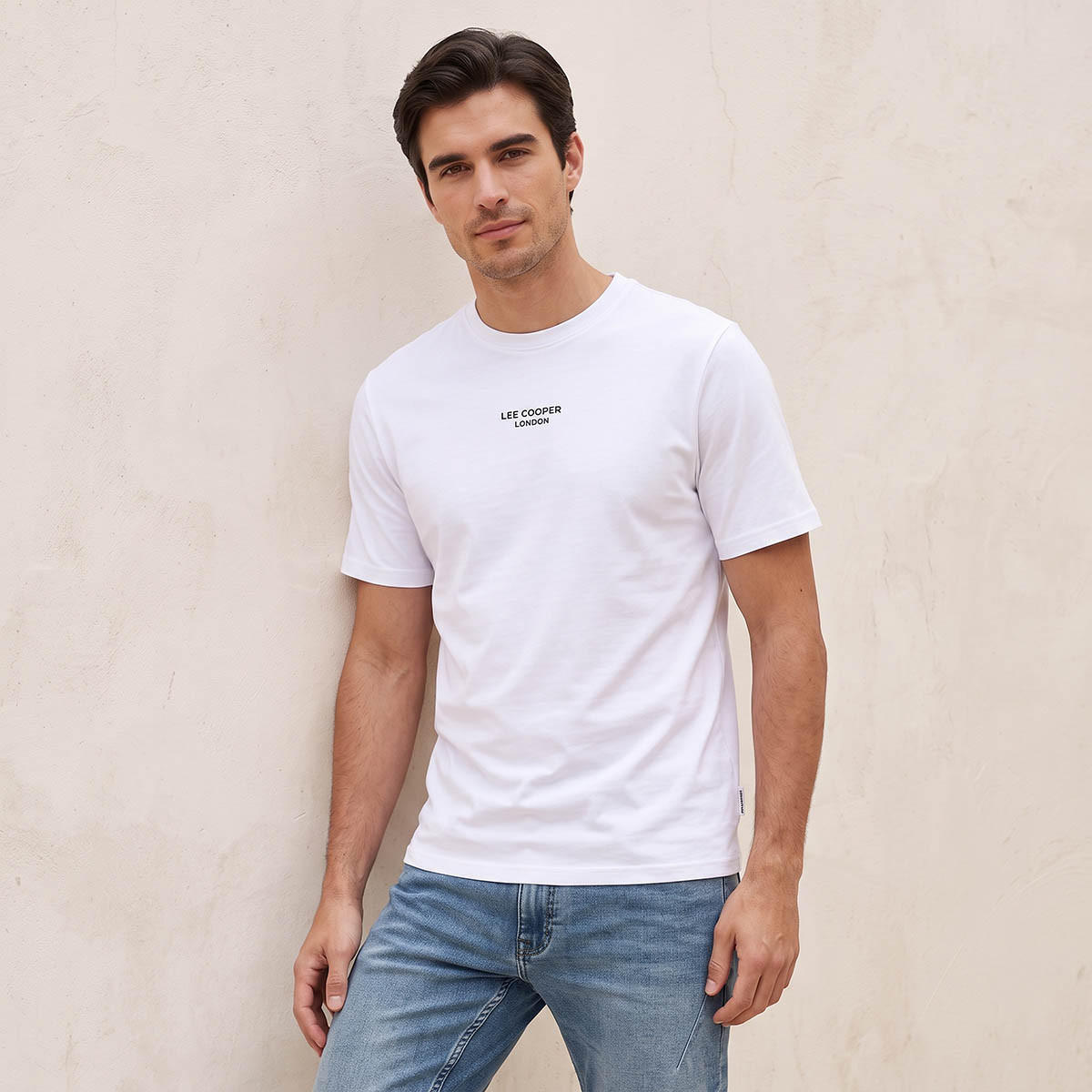Lee Cooper Regular Fit Crew Neck Short Sleeves Logo Print T-shirt-men-clothing-tshirtsandpolos-tshirts-image-1