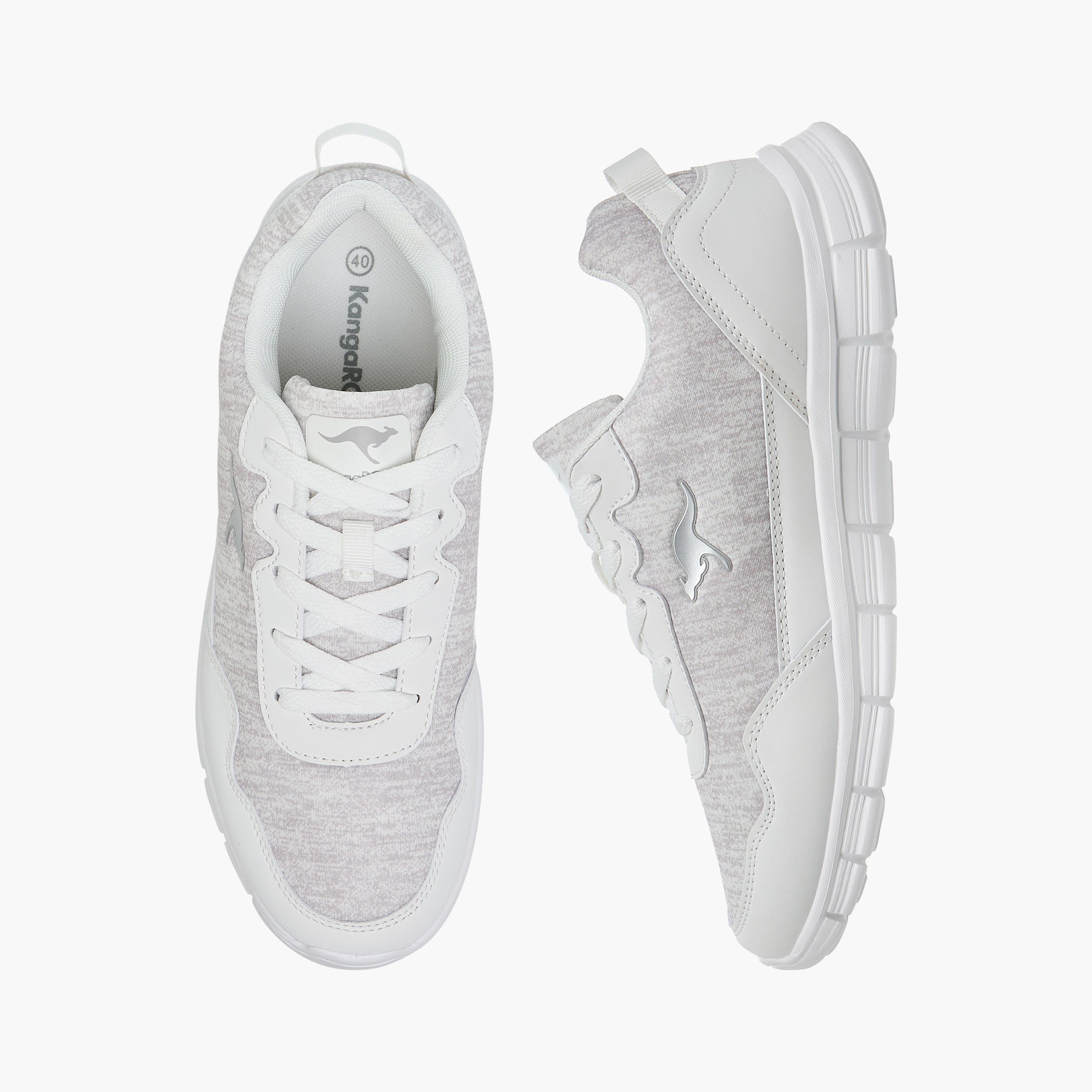 KangaROOS Women's Panelled Sports Shoes with Lace-Up Closure-women-shoes-sports-image-1