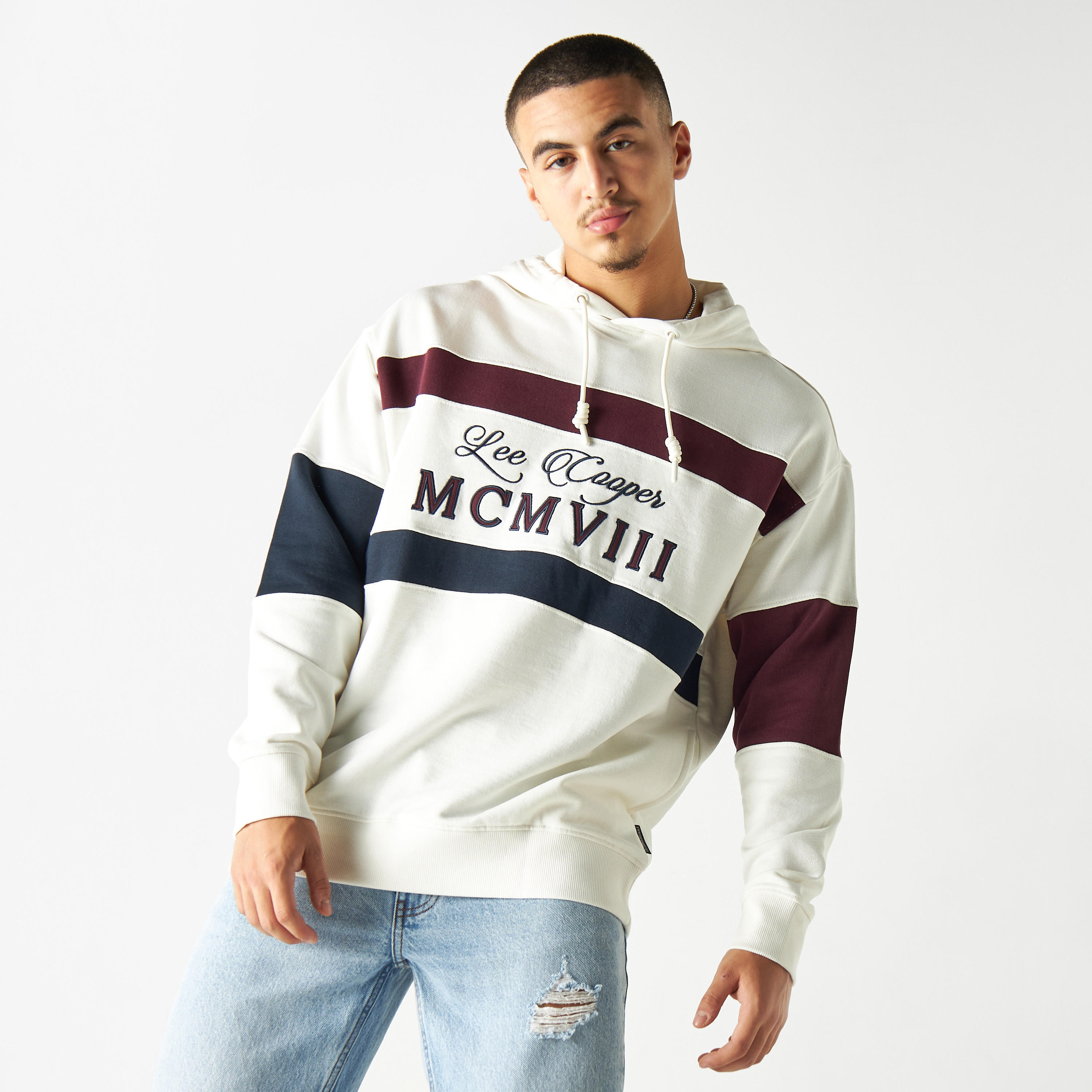 هودي قوالب ملوّنة بأكمام طويلة من لي كوبر-men-winterwear-hoodiesandsweatshirts-image-1