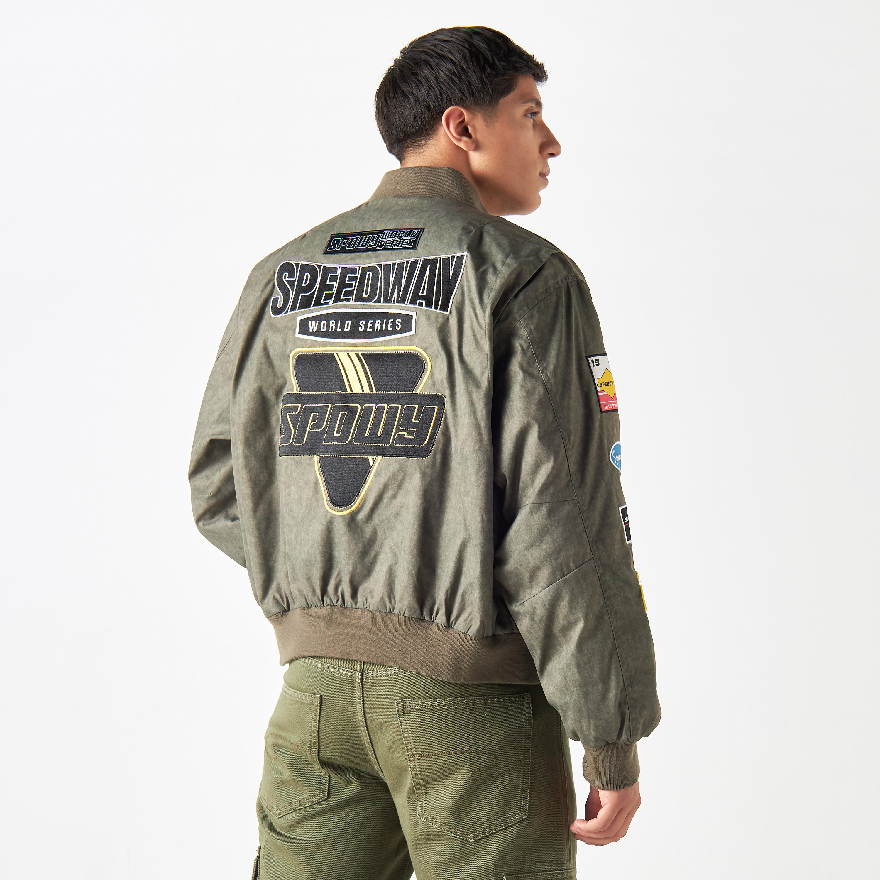جاكيت بومبر بأكمام طويلة وجيوب وزخارف من لي كوبر-men-clothing-jacketsandblazers-jackets-image-3