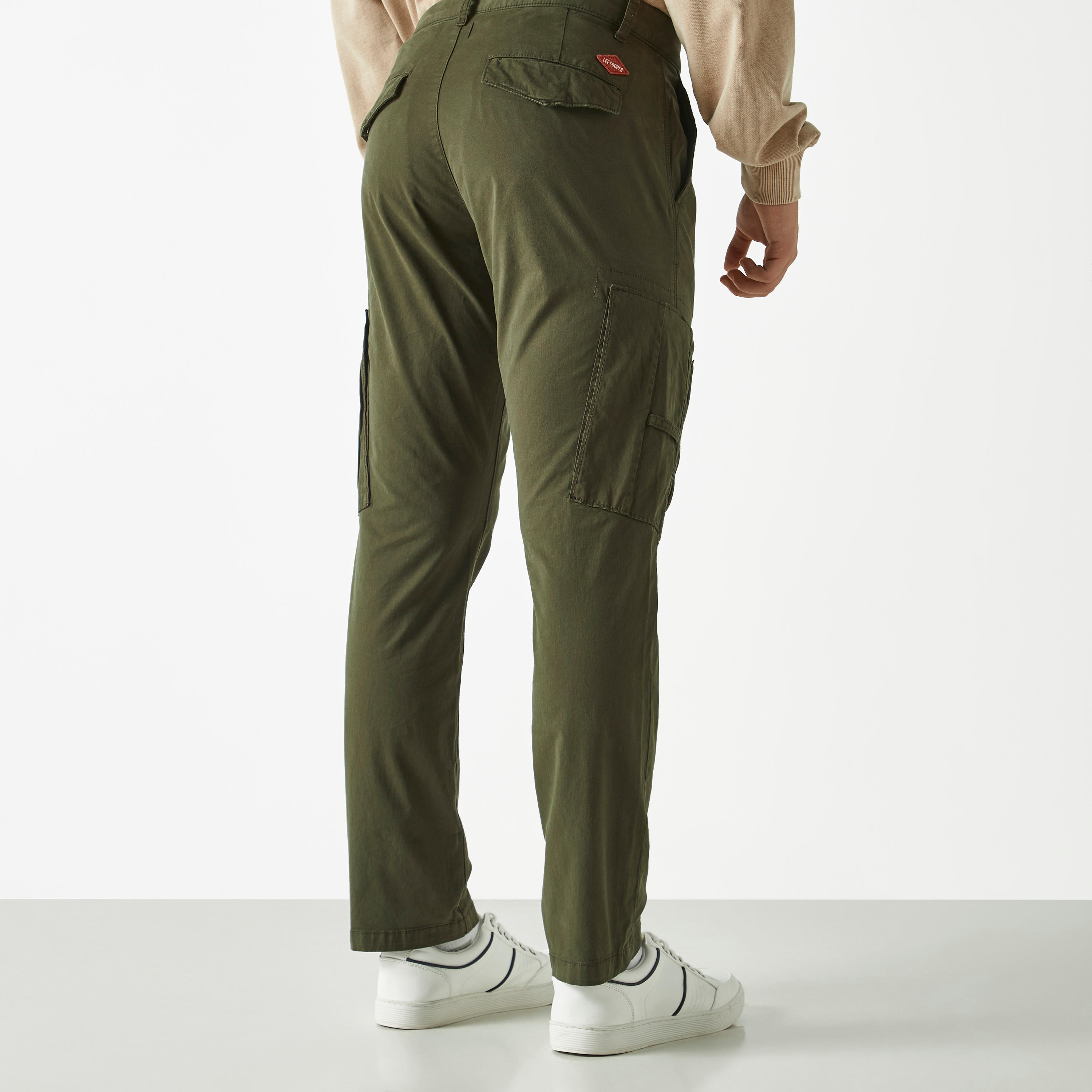 Lee Cooper Relaxed Fit Solid Cargo Pants-men-clothing-bottoms-trousersandchinos-trousers-image-3