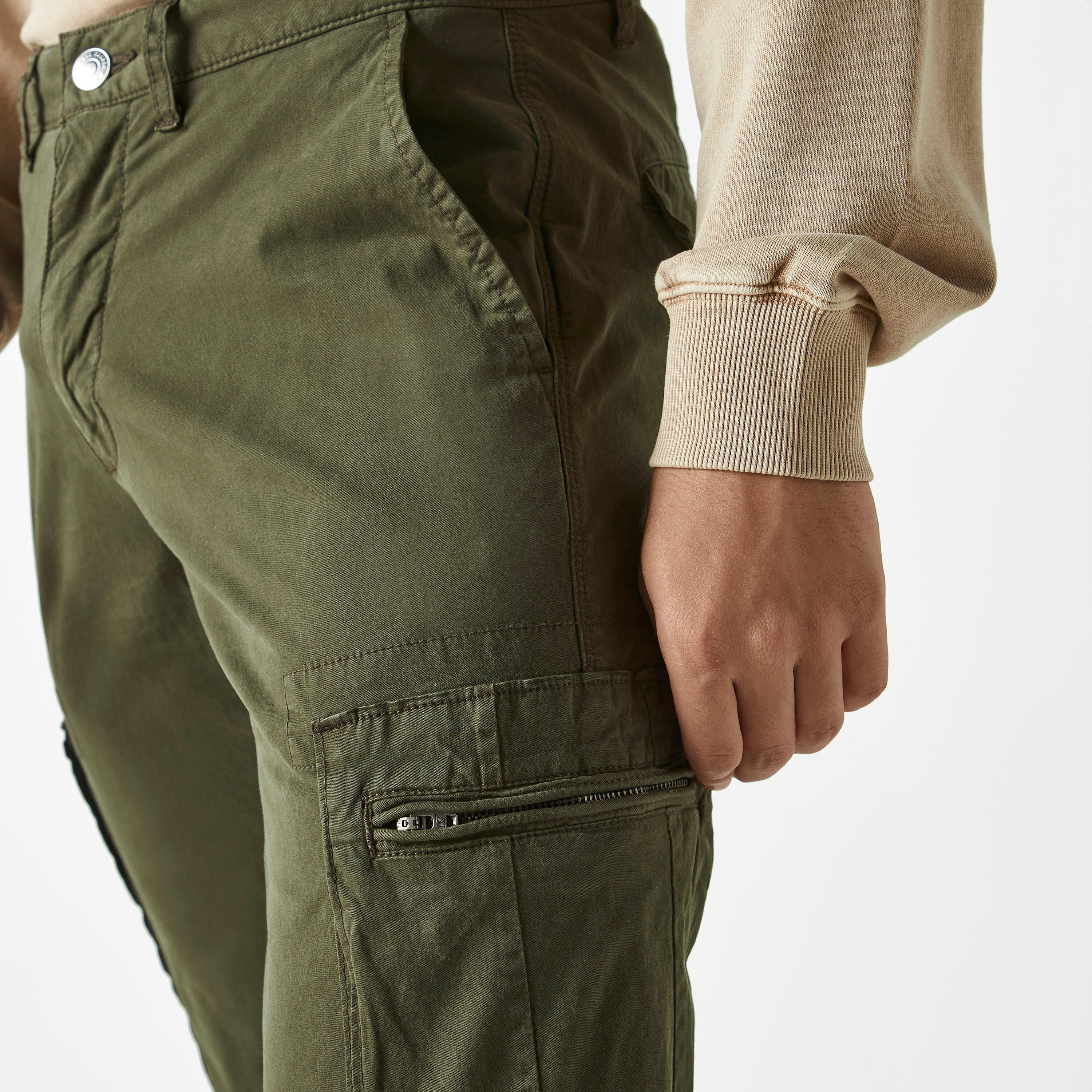 Lee Cooper Relaxed Fit Solid Cargo Pants-men-clothing-bottoms-trousersandchinos-trousers-image-4