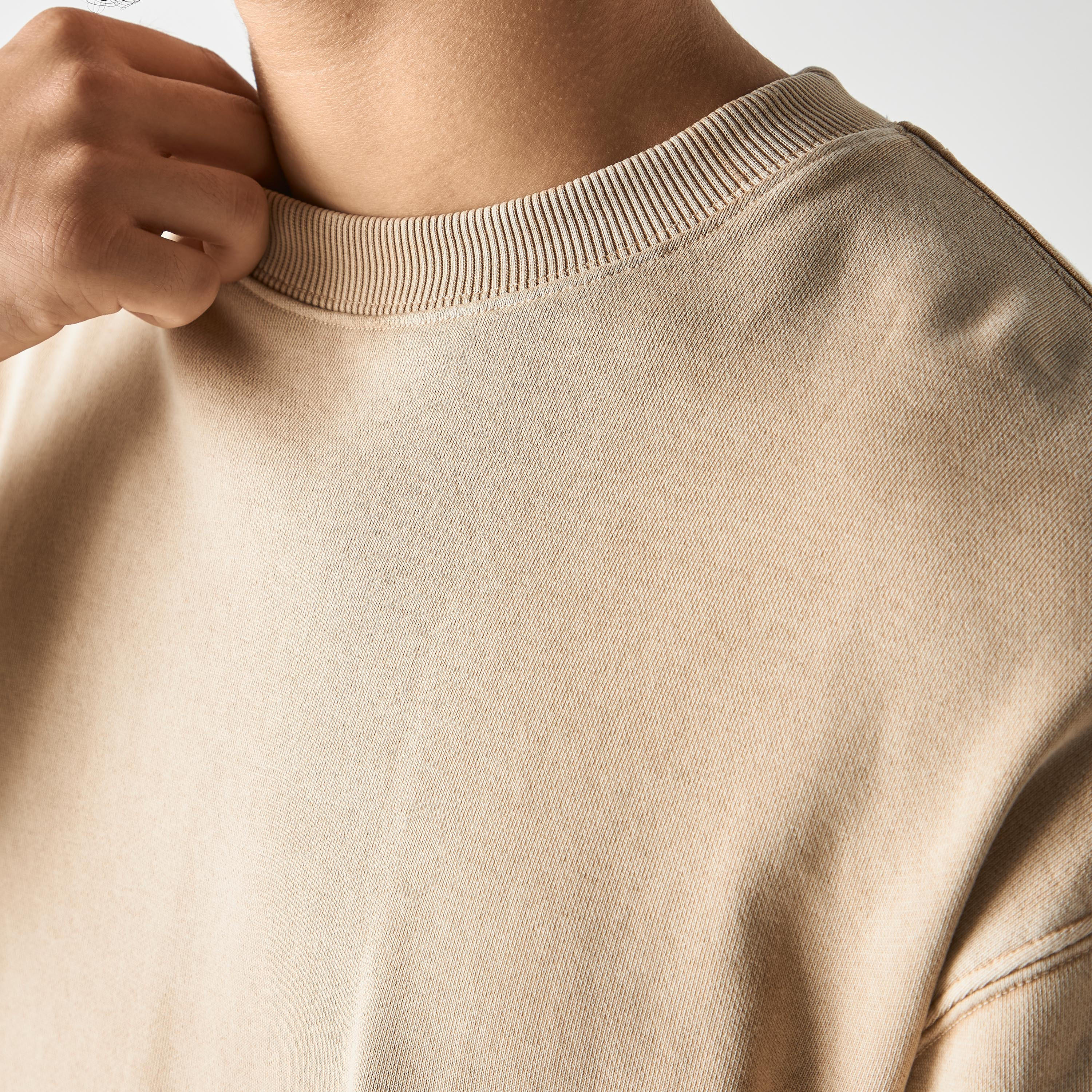 Lee Cooper Crew Neck Denim Sweatshirt with Long Sleeves-men-winterwear-hoodiesandsweatshirts-image-4