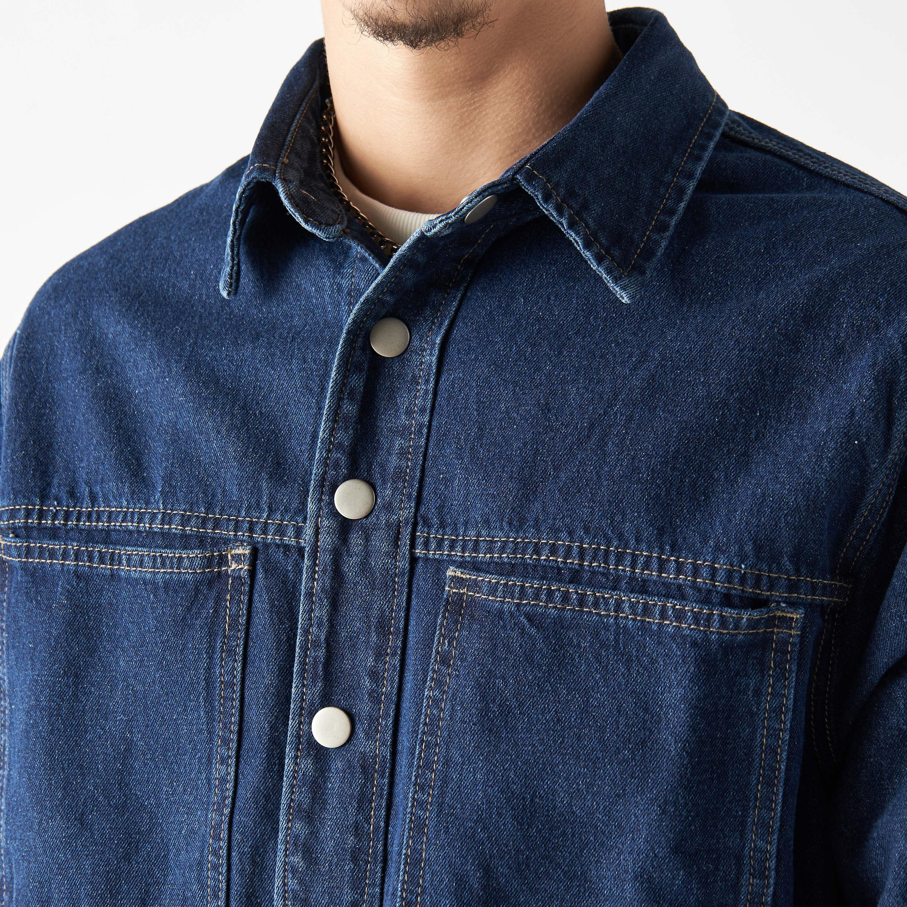 قميص بأكمام طويلة وجيوب من لي كوبر-men-clothing-shirts-image-4