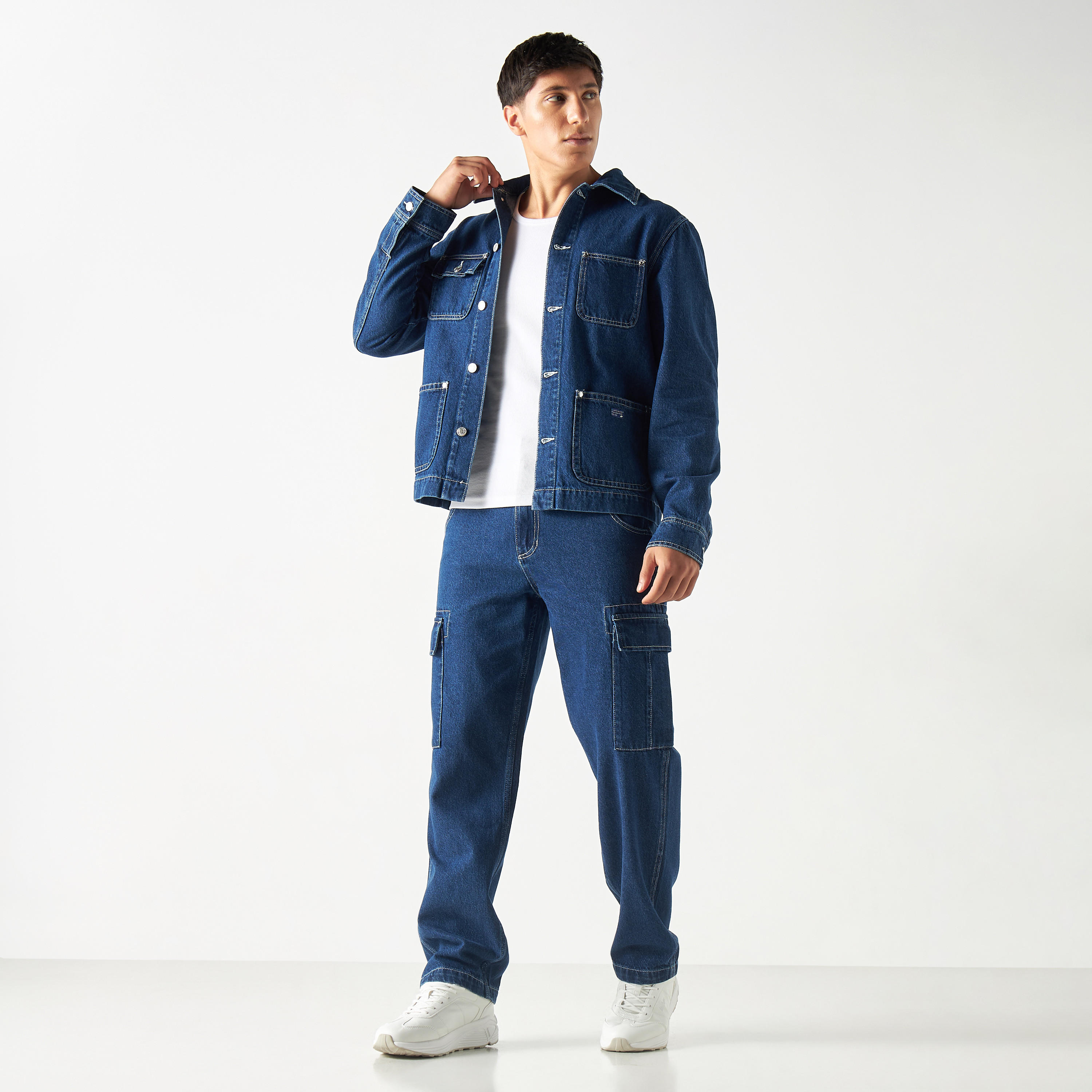 جاكيت دنيم بجيوب وأكمام طويلة من لي كوبر-men-clothing-jacketsandblazers-jackets-image-4