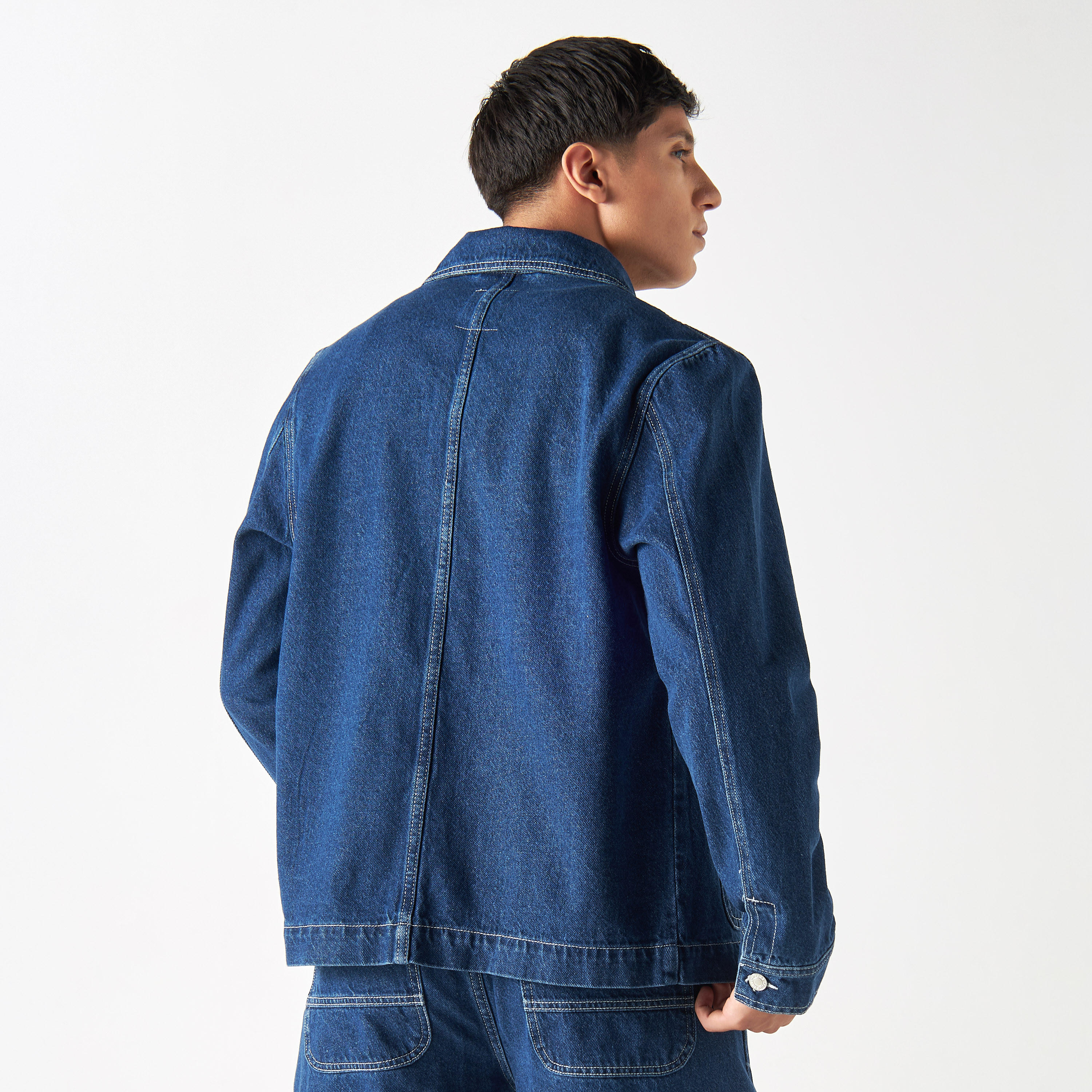 جاكيت دنيم بجيوب وأكمام طويلة من لي كوبر-men-clothing-jacketsandblazers-jackets-image-3
