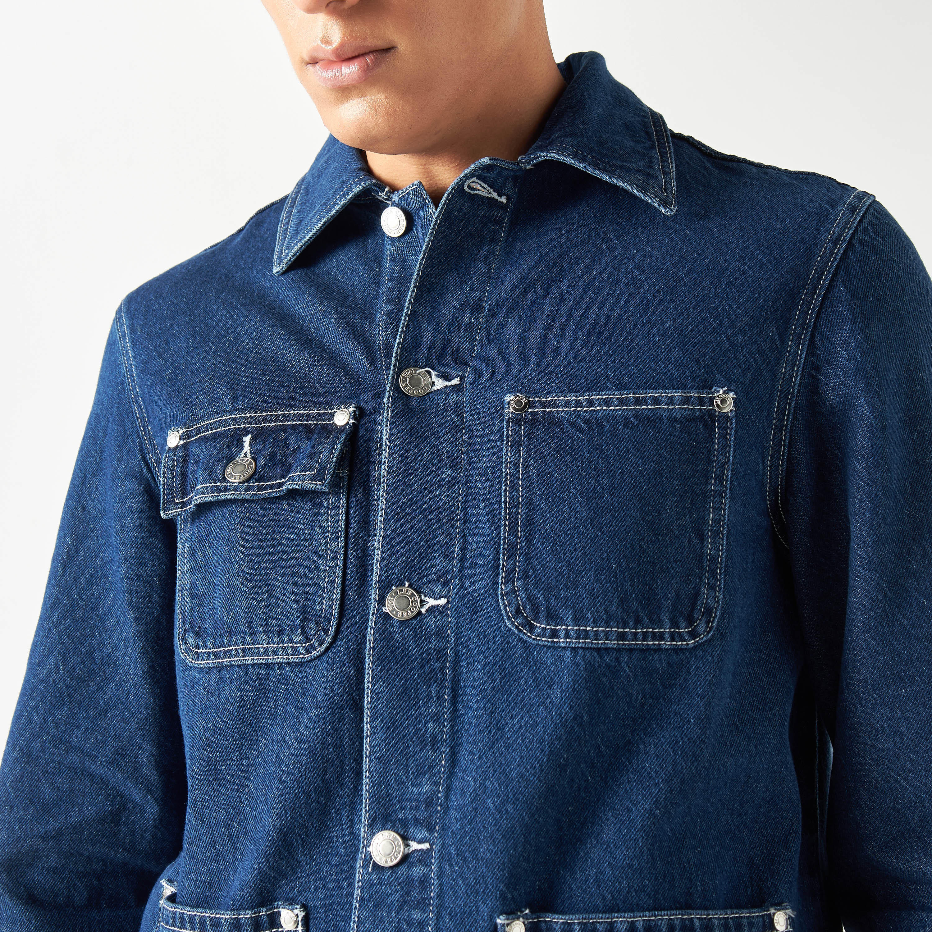 جاكيت دنيم بجيوب وأكمام طويلة من لي كوبر-men-clothing-jacketsandblazers-jackets-image-2