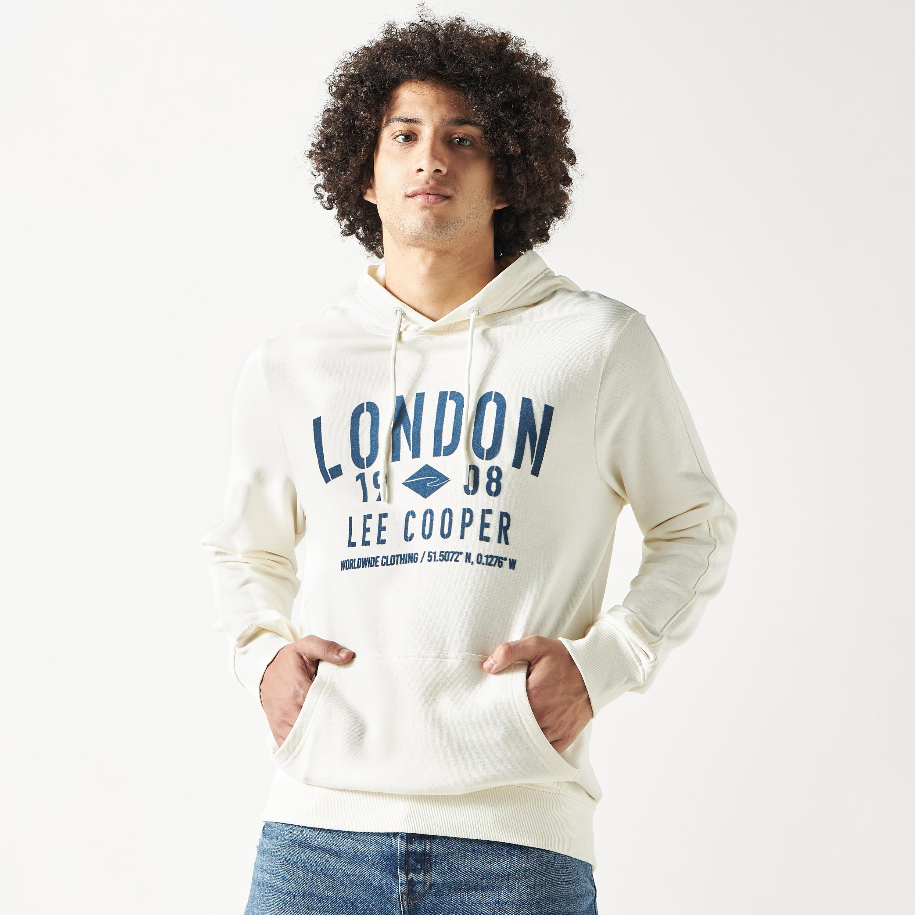 Lee Cooper Printed Hoodie with Kangaroo Pocket-men-winterwear-hoodiesandsweatshirts-image-1