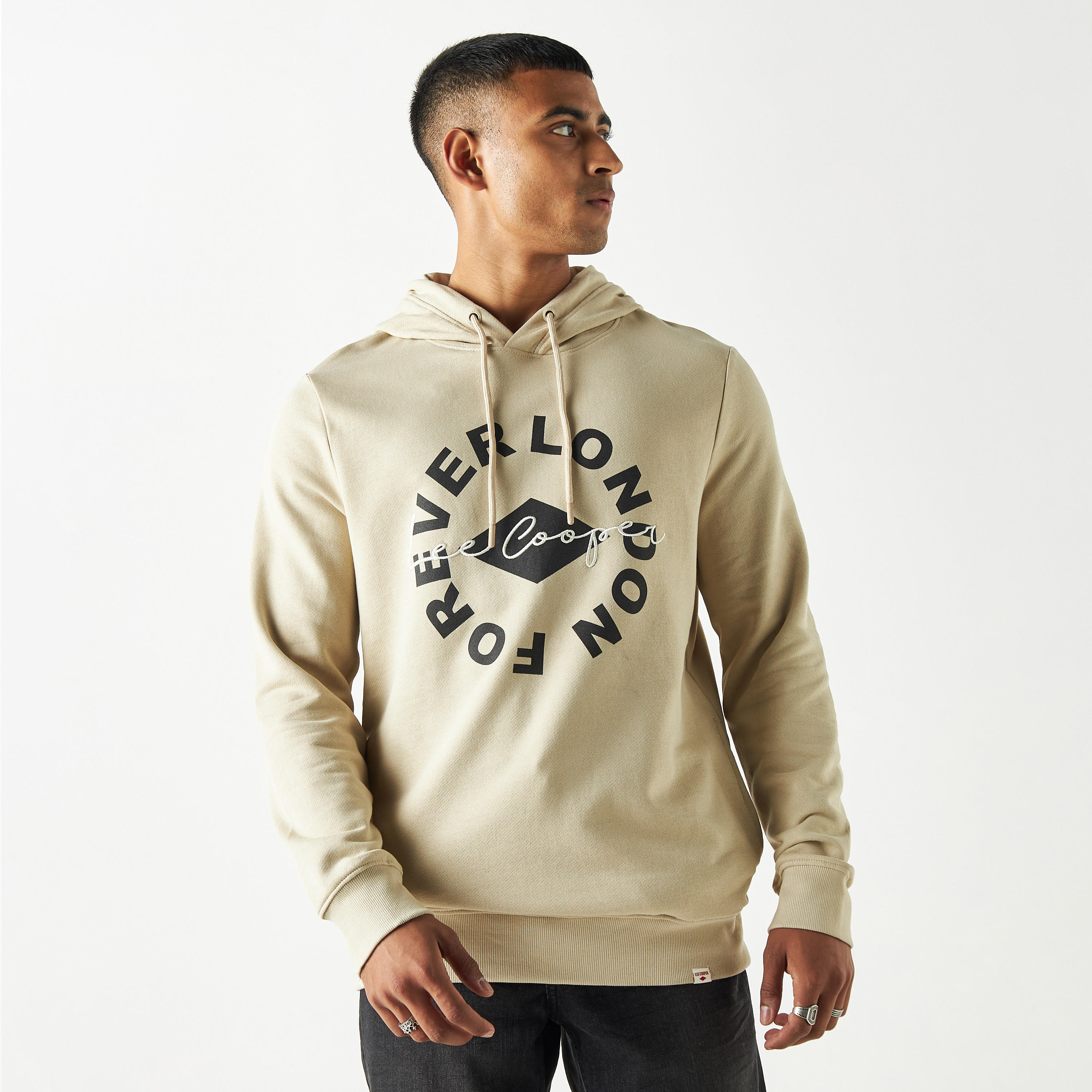Lee Cooper Printed Hoodie with Kangaroo Pocket-men-winterwear-hoodiesandsweatshirts-image-1