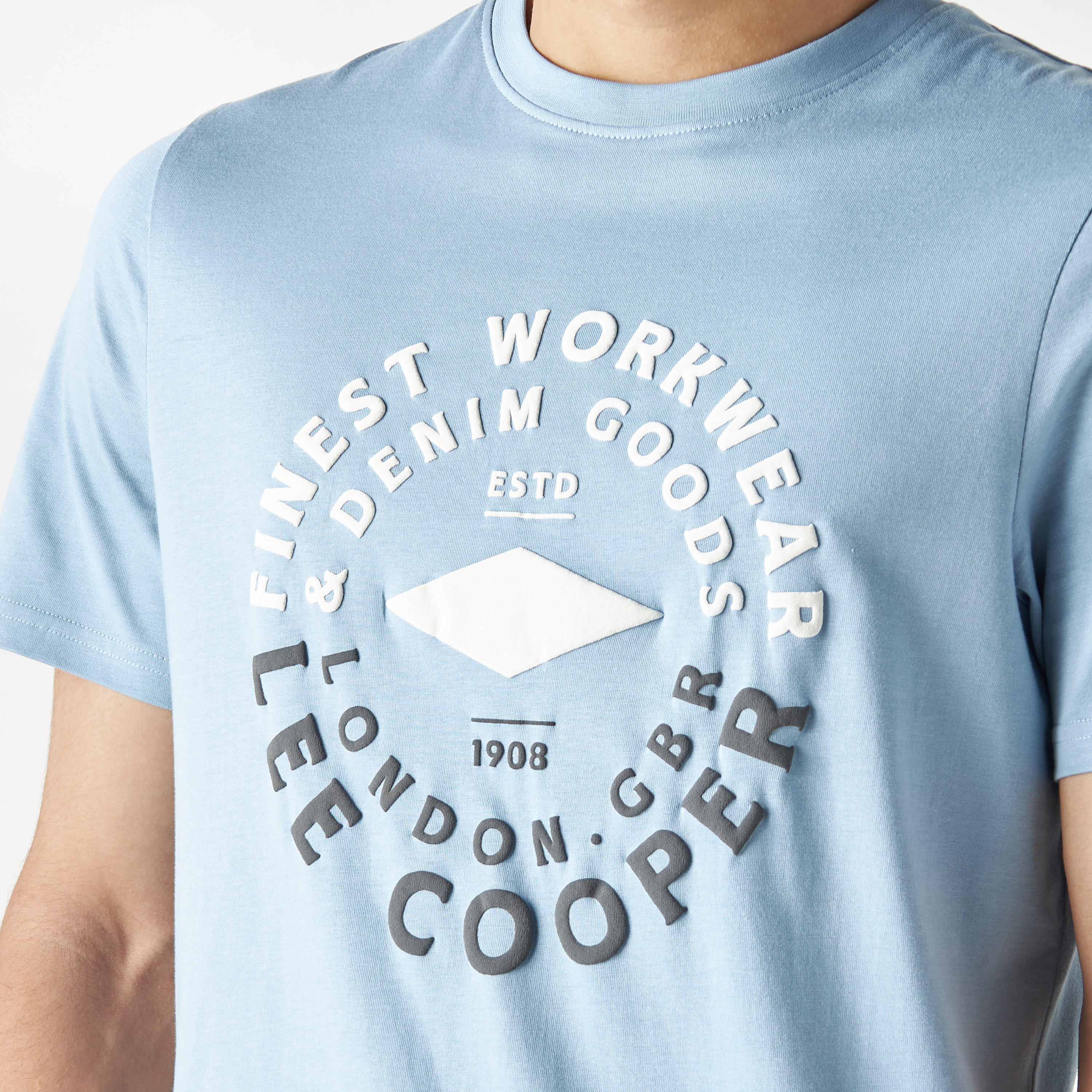 Lee Cooper Printed Crew Neck T-shirt with Short Sleeves-men-clothing-tshirtsandpolos-tshirts-image-4