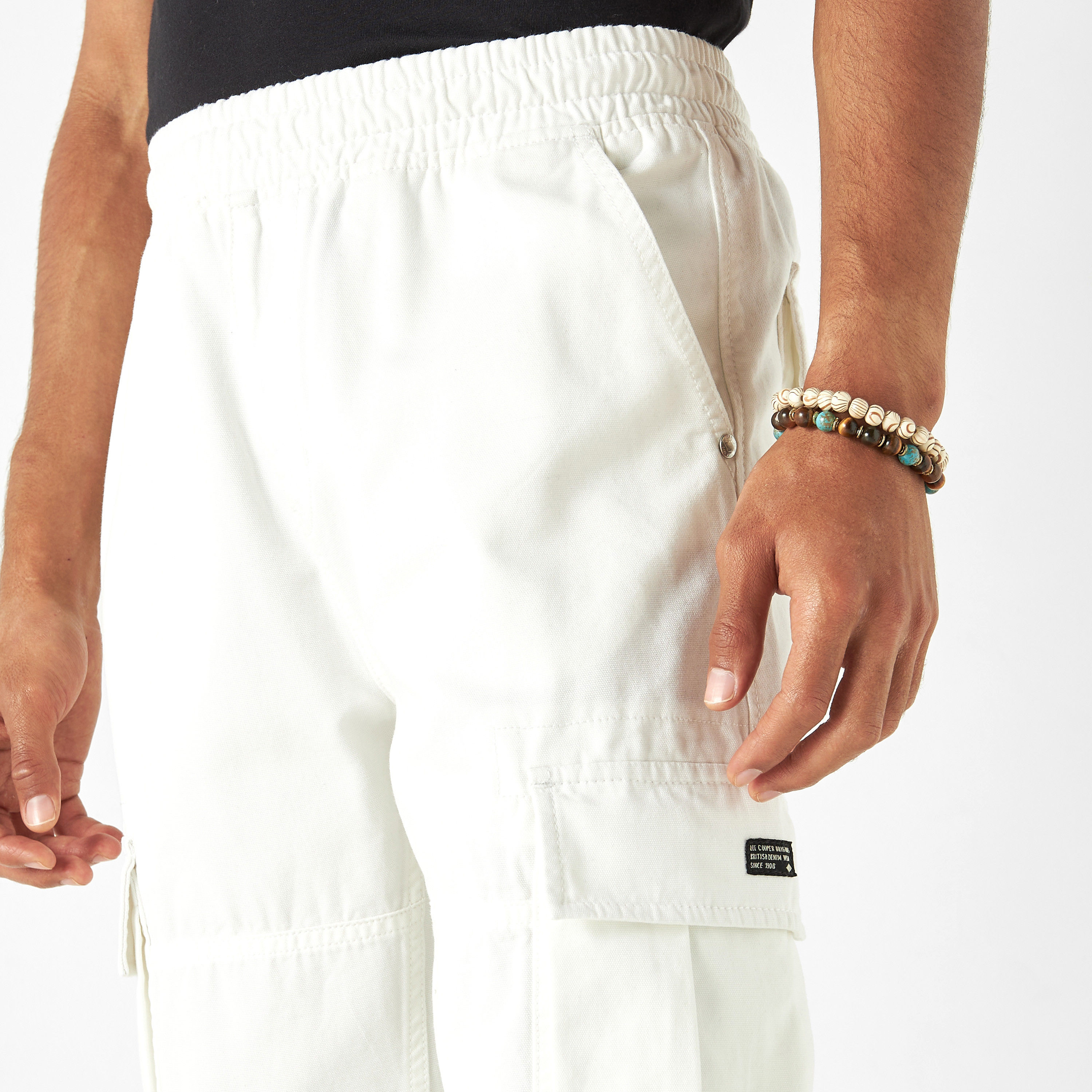 Lee Cooper Cargo Pants with Pockets and Elasticated Waistband-men-clothing-trousersandchinos-trousers-image-4