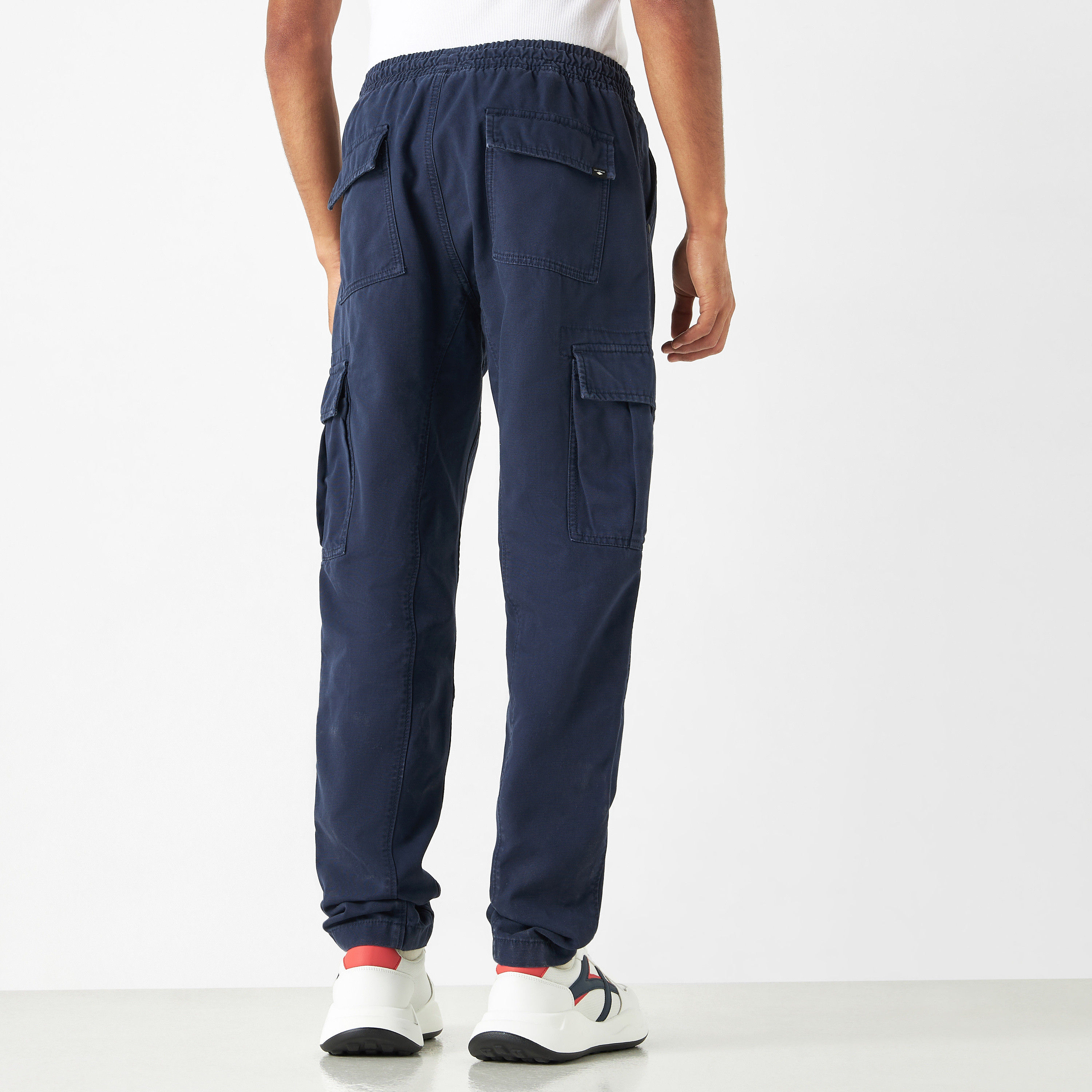 Lee Cooper Cargo Pants with Pockets and Elasticated Waistband-men-clothing-trousersandchinos-trousers-image-8