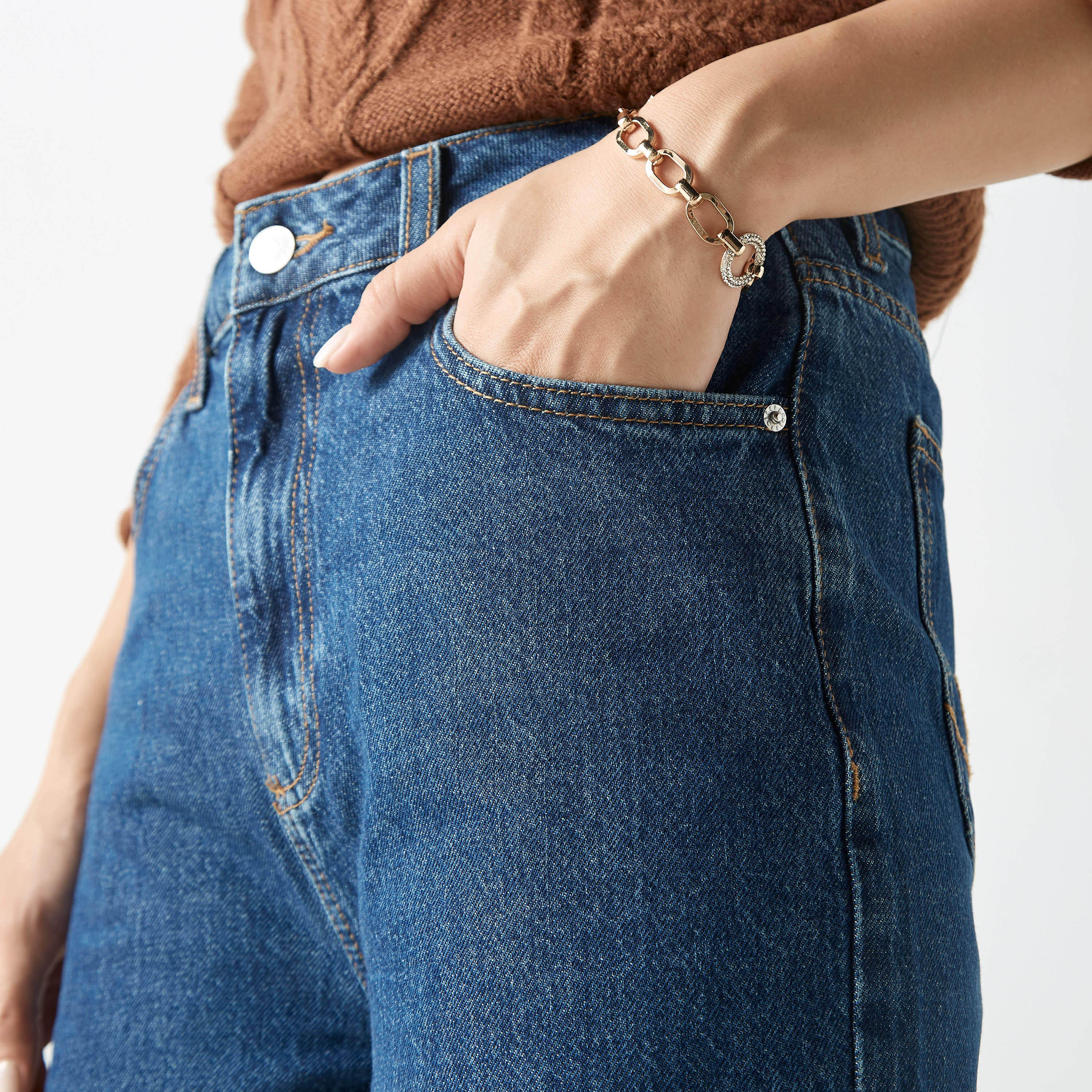 بنطلون جينز بقصة واسعة وجيوب من لي كوبر-women-clothing-bottoms-jeans-image-4