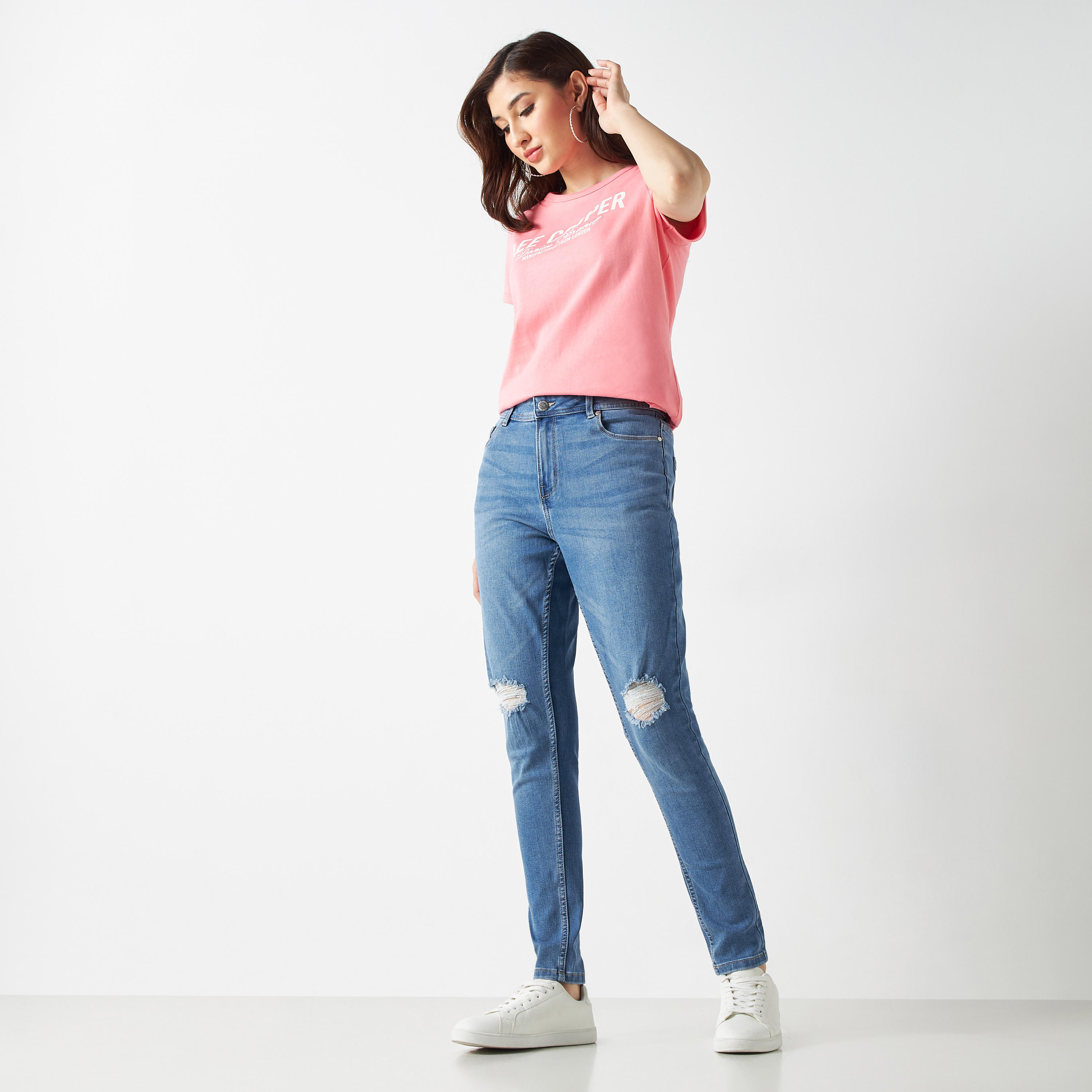 بنطلون جينز ممزّق بقصّة سوبر سكيني من لي كوبر-women-clothing-bottoms-jeans-image-2
