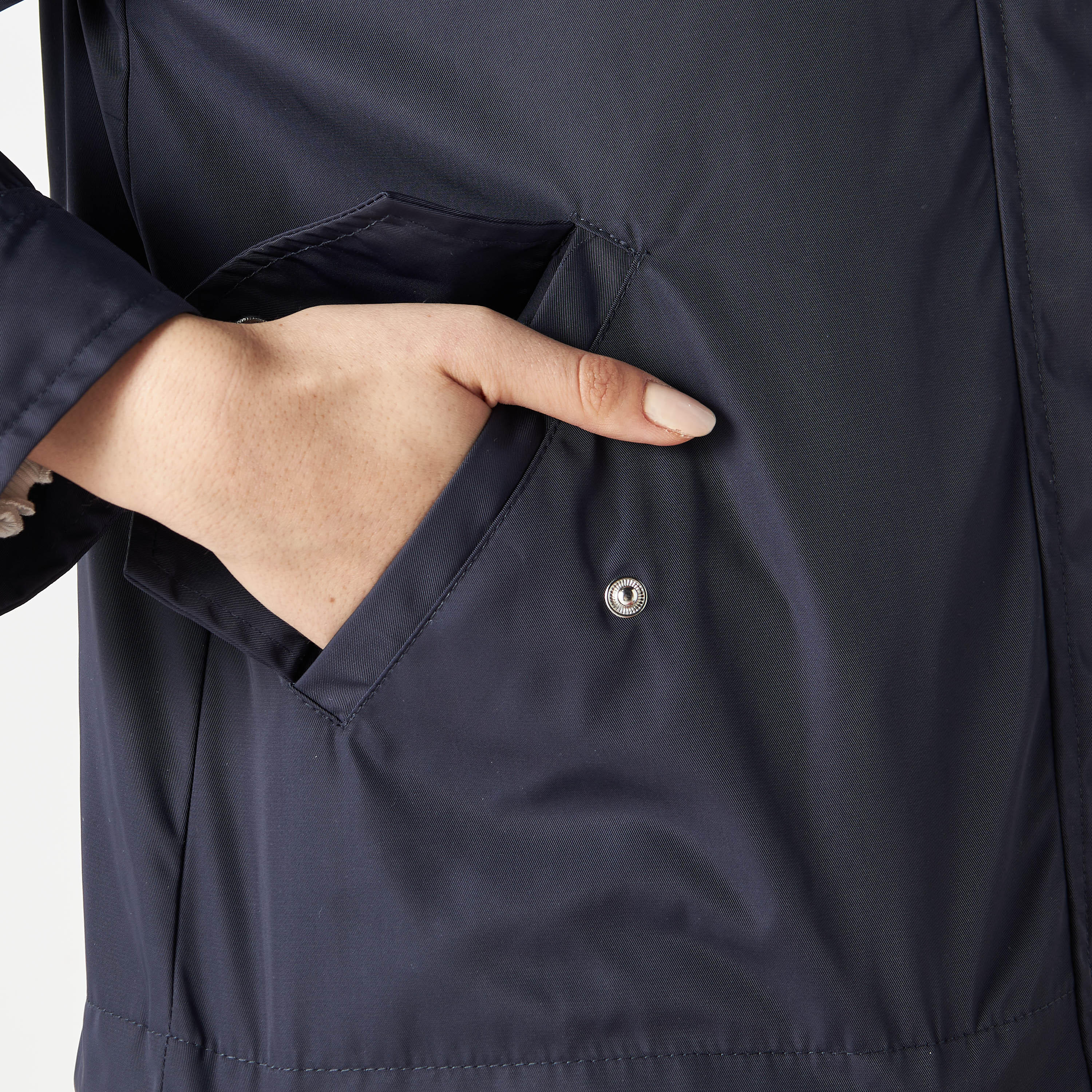 Lee Cooper Zip Through Hooded Jacket with Long Sleeves and Pockets-women-winterwear-coatsandjackets-jackets-image-4
