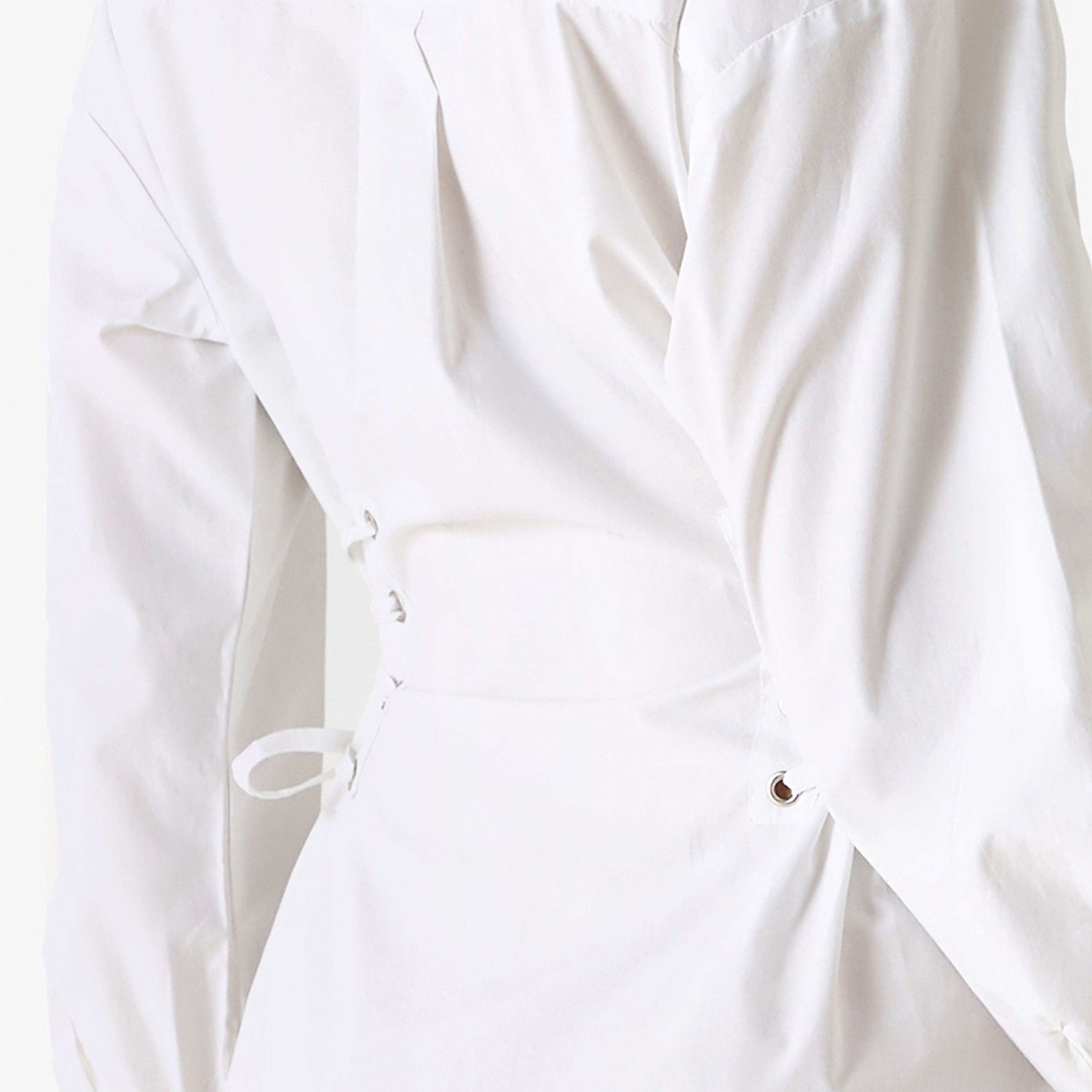 Lee Cooper Shirt Cotton Dress with Long Sleeves and Tie-Ups-women-clothing-shirtsandblouses-shirts-image-12