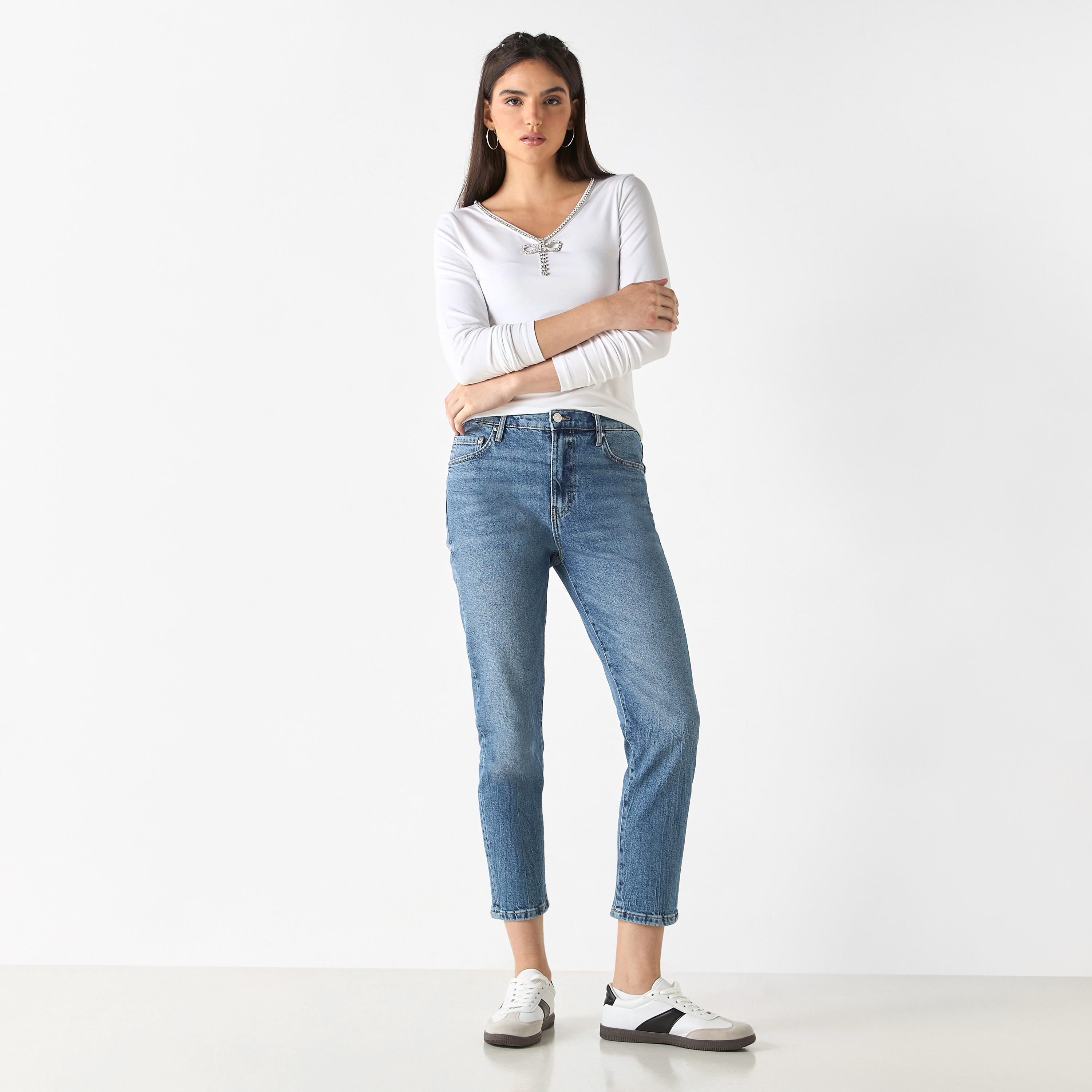 بنطلون جينز بقصّة عادية وجيوب من لي كوبر-women-clothing-bottoms-jeans-image-9