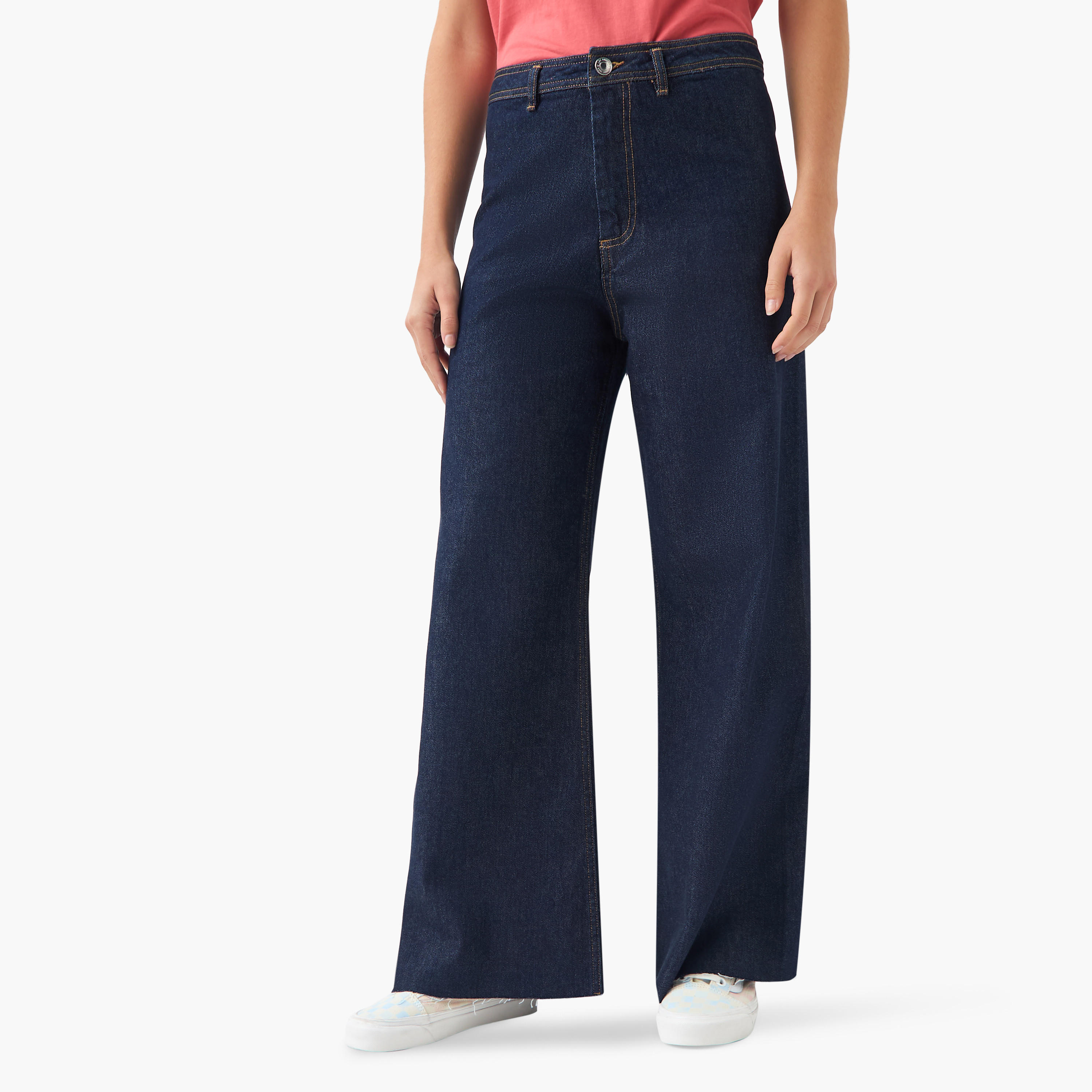 Lee Cooper Flared Jeans with Pockets-women-clothing-bottoms-jeans-image-1