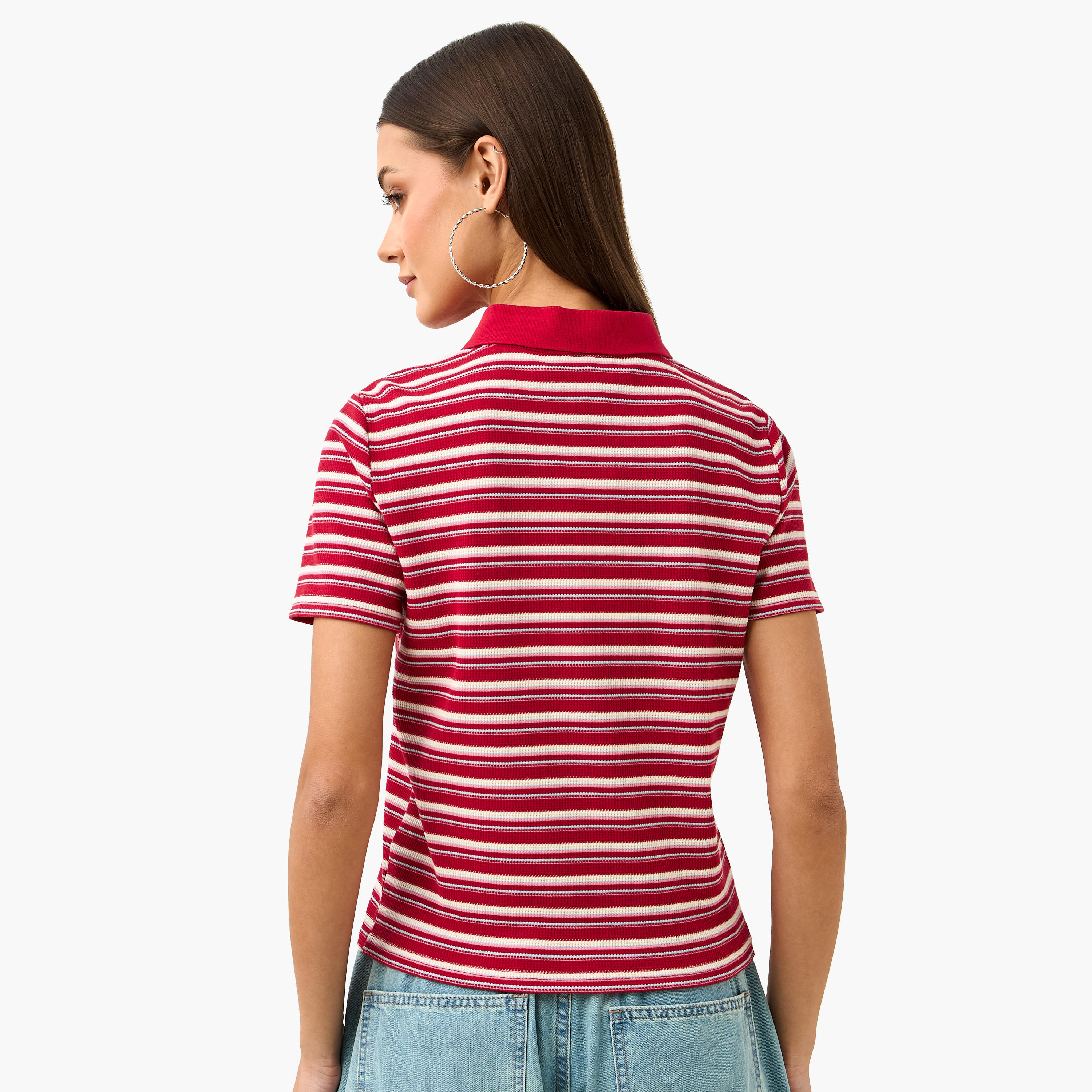 Lee Cooper Striped Polo Cotton T-shirt-women-clothing-tshirts-image-3