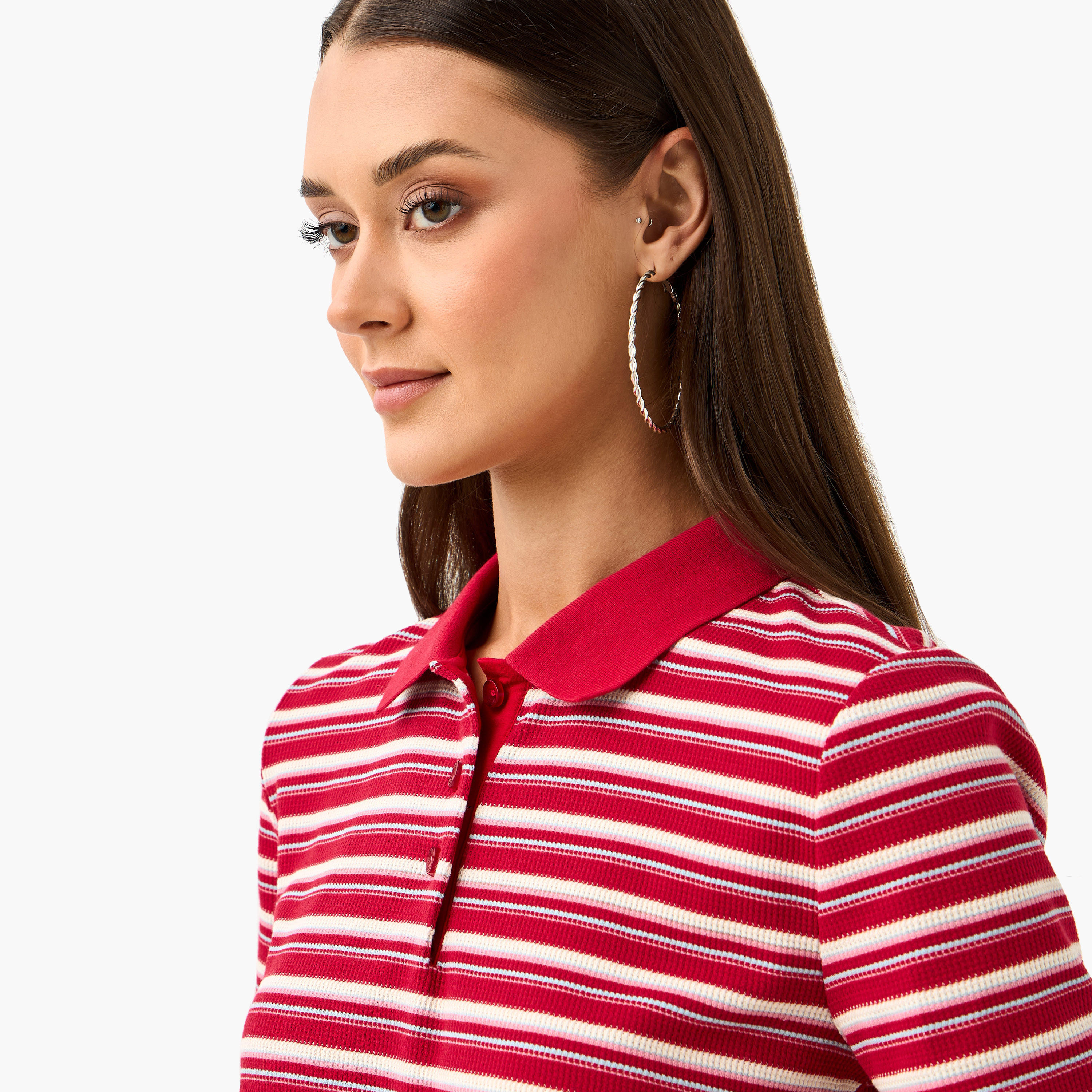 Lee Cooper Striped Polo Cotton T-shirt-women-clothing-tshirts-image-4