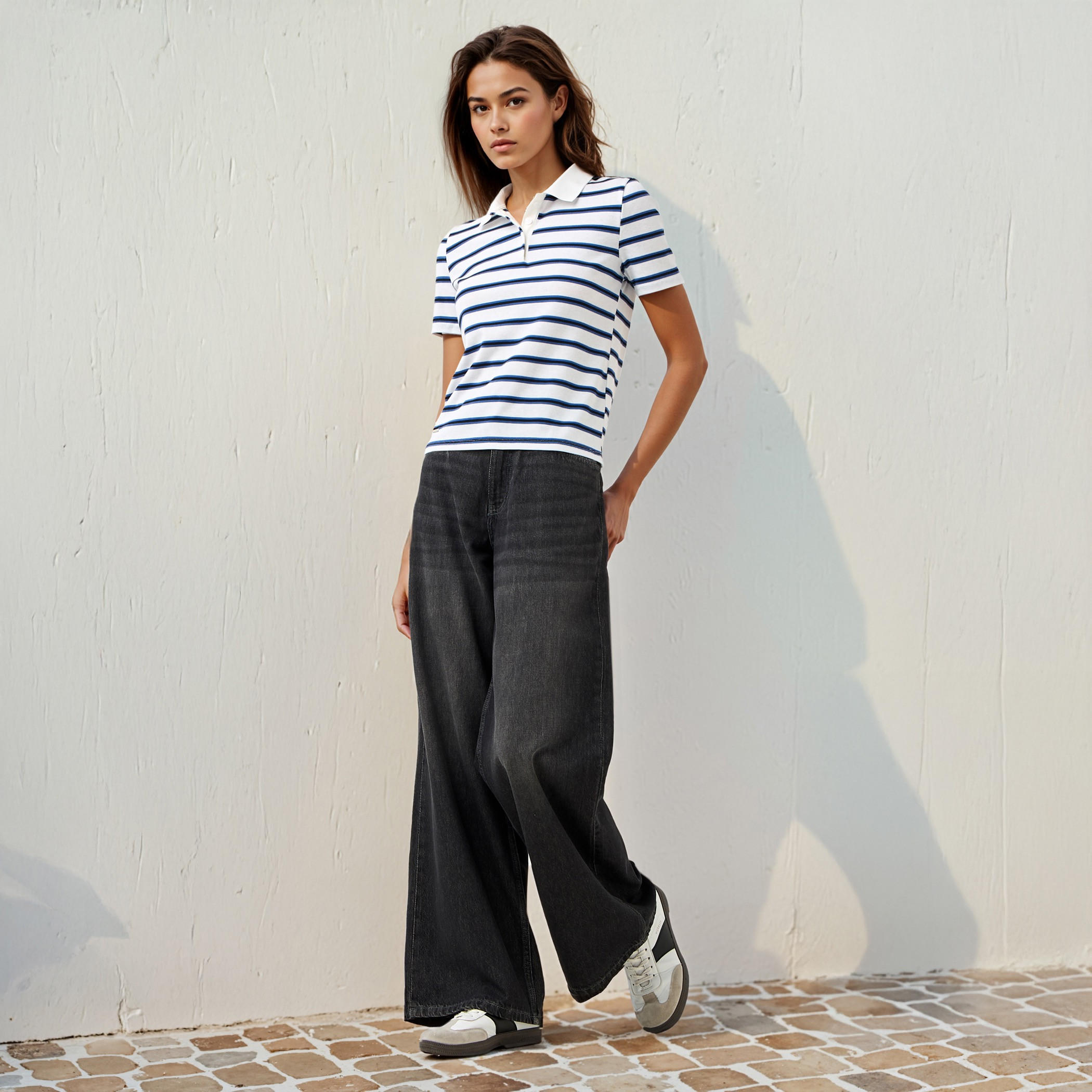 Lee Cooper Striped Polo Cotton T-shirt-women-clothing-tshirts-image-2