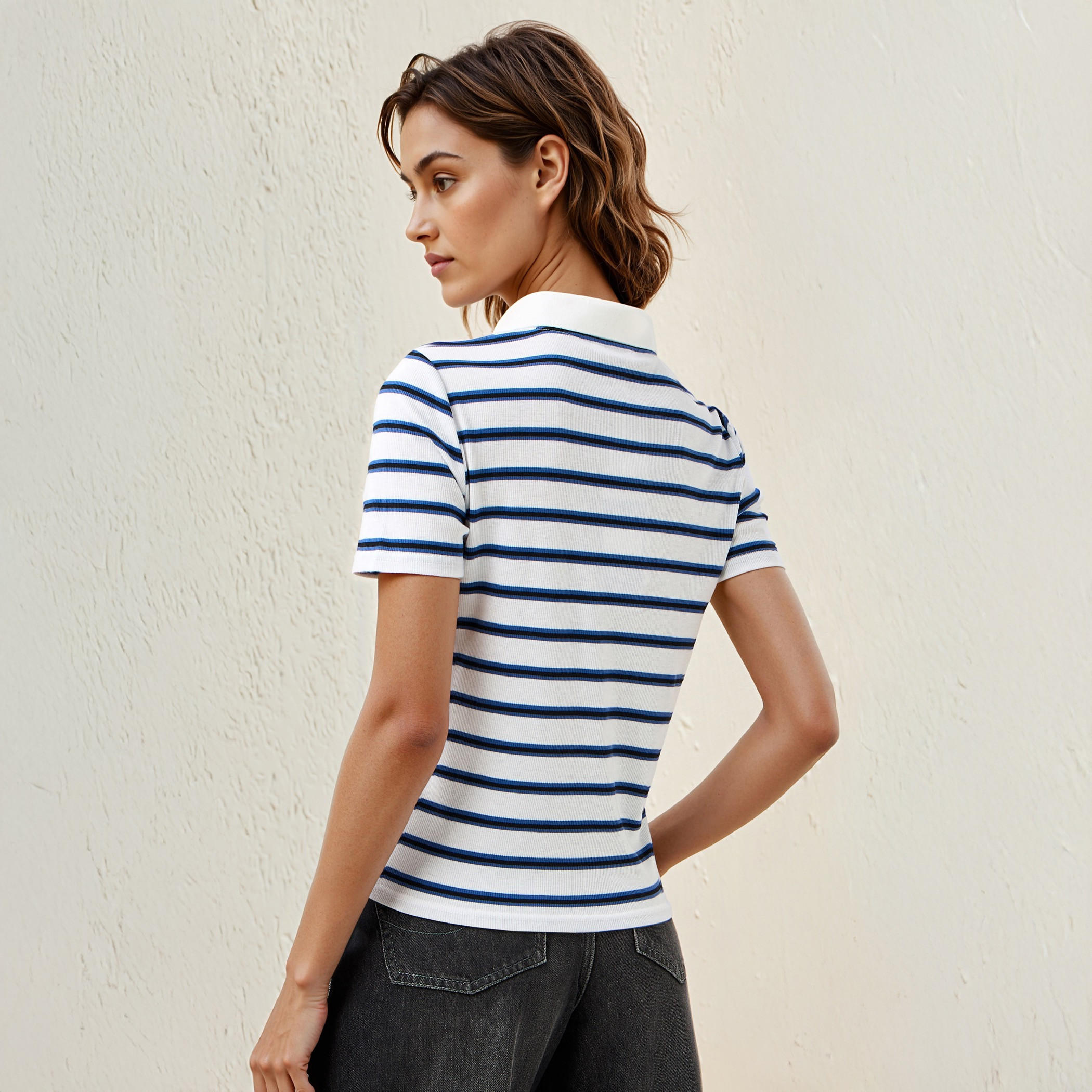 Lee Cooper Striped Polo Cotton T-shirt-women-clothing-tshirts-image-3