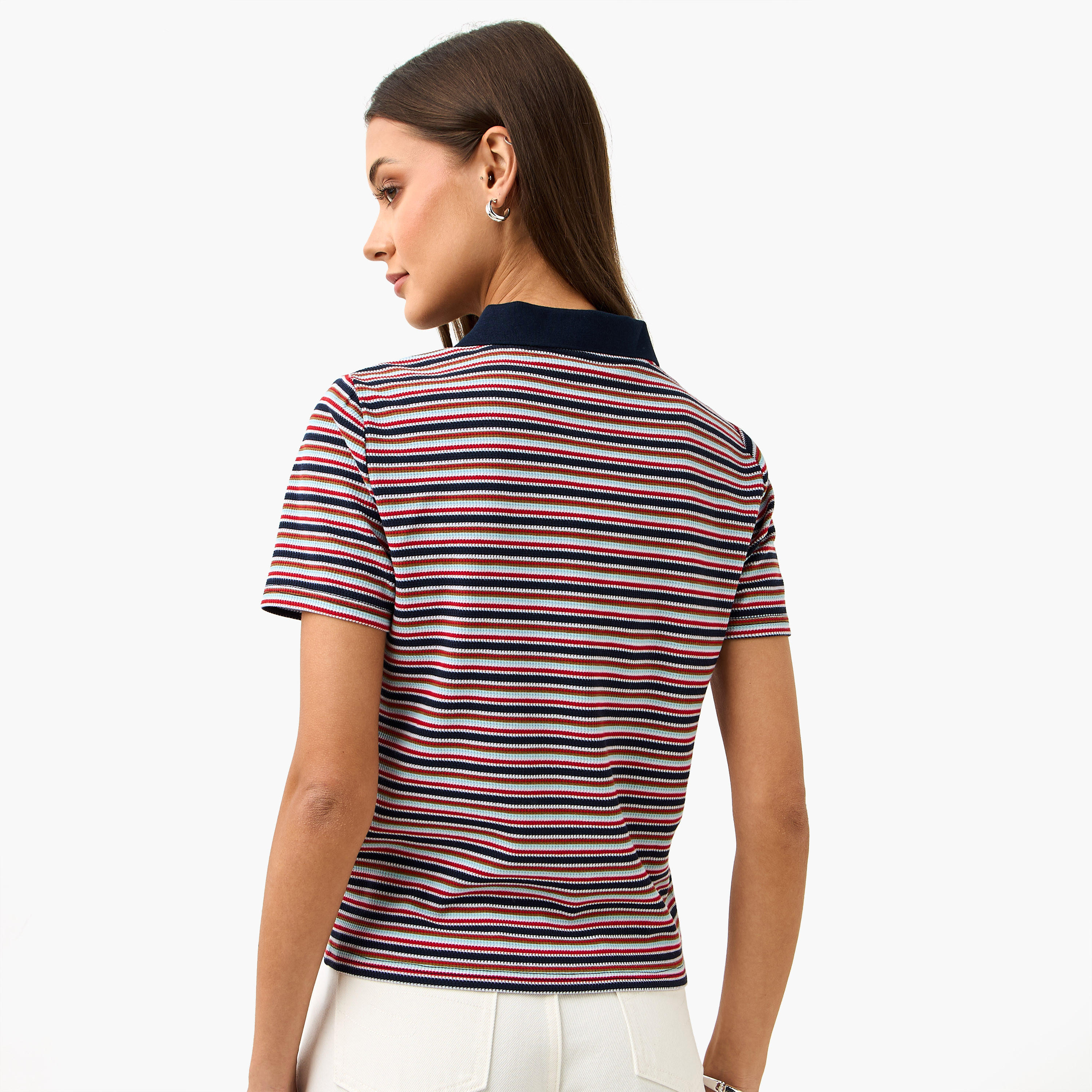 Lee Cooper Striped Polo Cotton T-shirt-women-clothing-tshirts-image-3