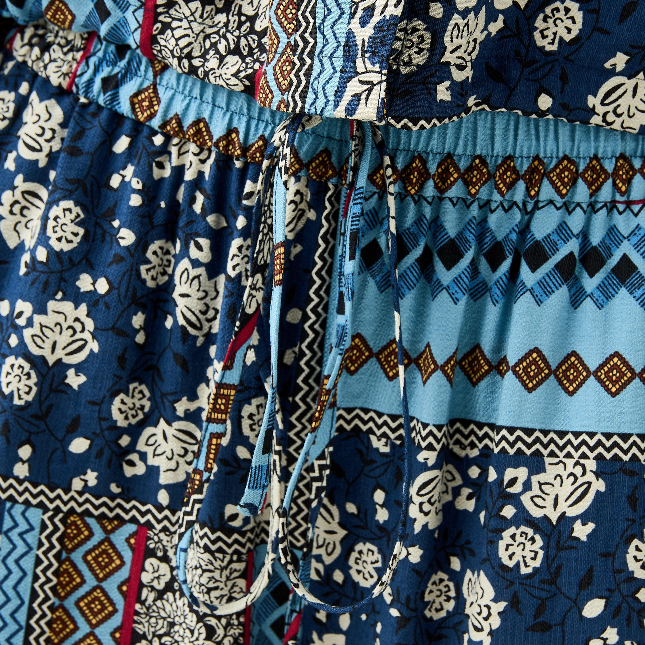 Lee Cooper All-Over Print Top with Long Sleeves and Tie-Up Detail-women-clothing-coordsets-image-7