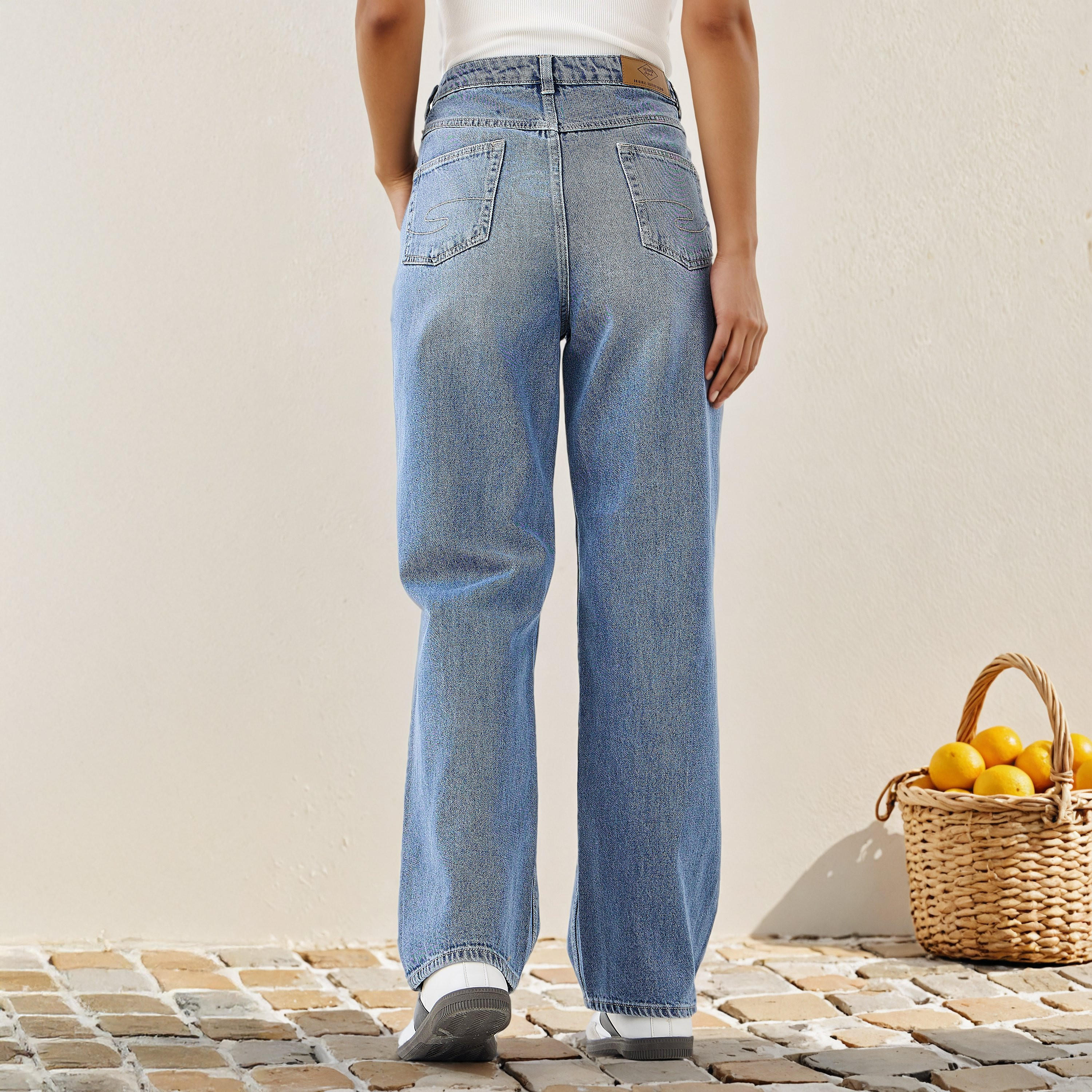 Lee Cooper High Rise Straight Fit Jeans-women-clothing-bottoms-jeans-image-3