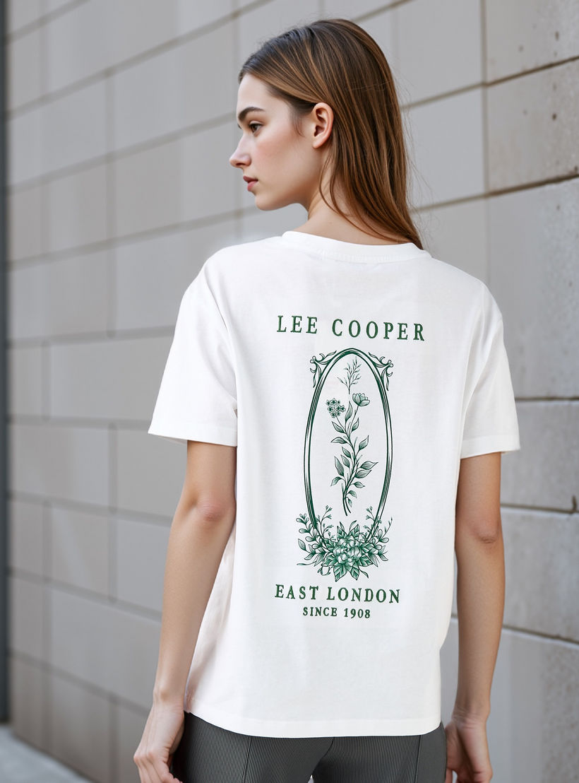 Lee Cooper Graphic Print T-shirt with Crew Neck-women-clothing-tshirts-image-1