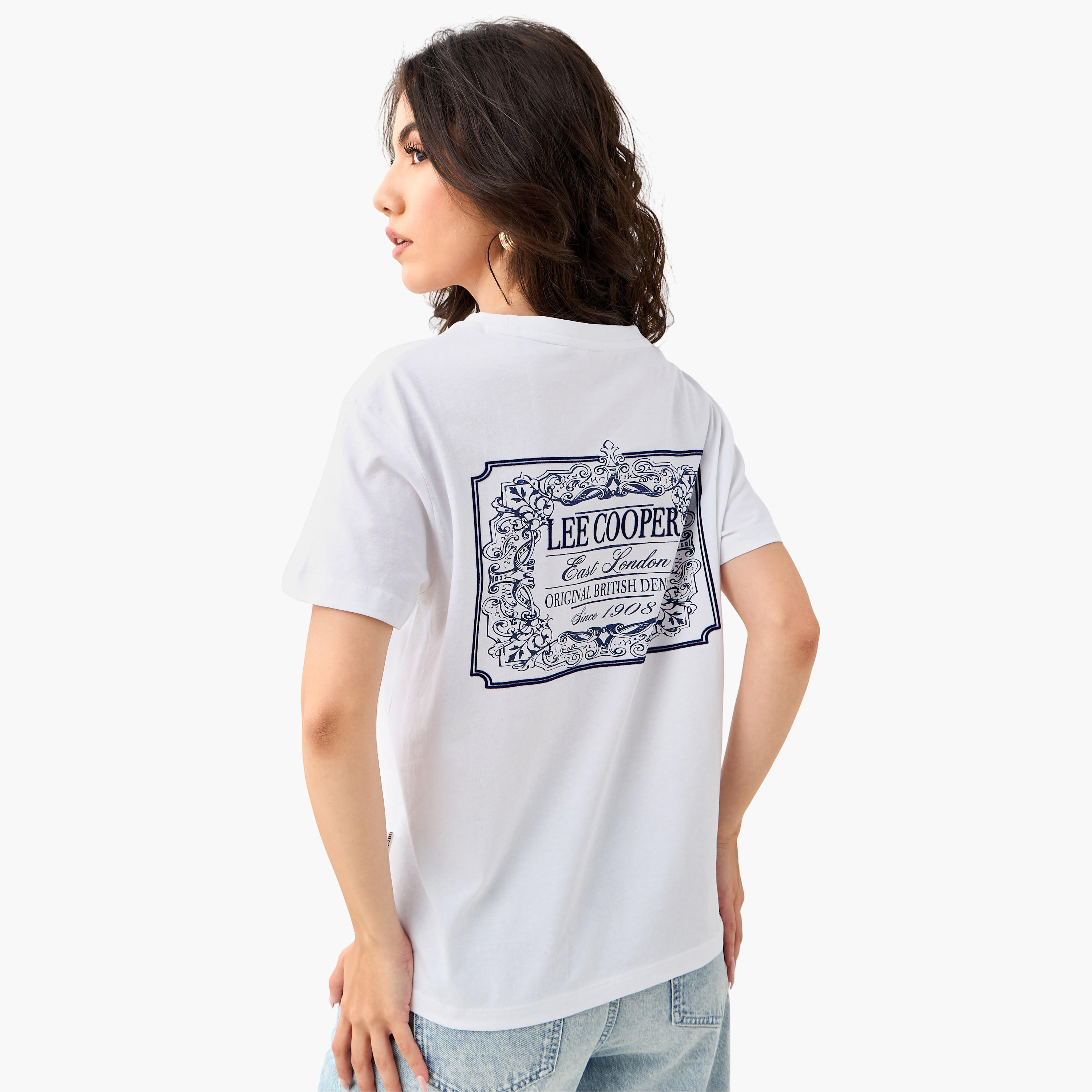 Lee Cooper Graphic Print T-shirt with Crew Neck-women-clothing-tshirts-image-1