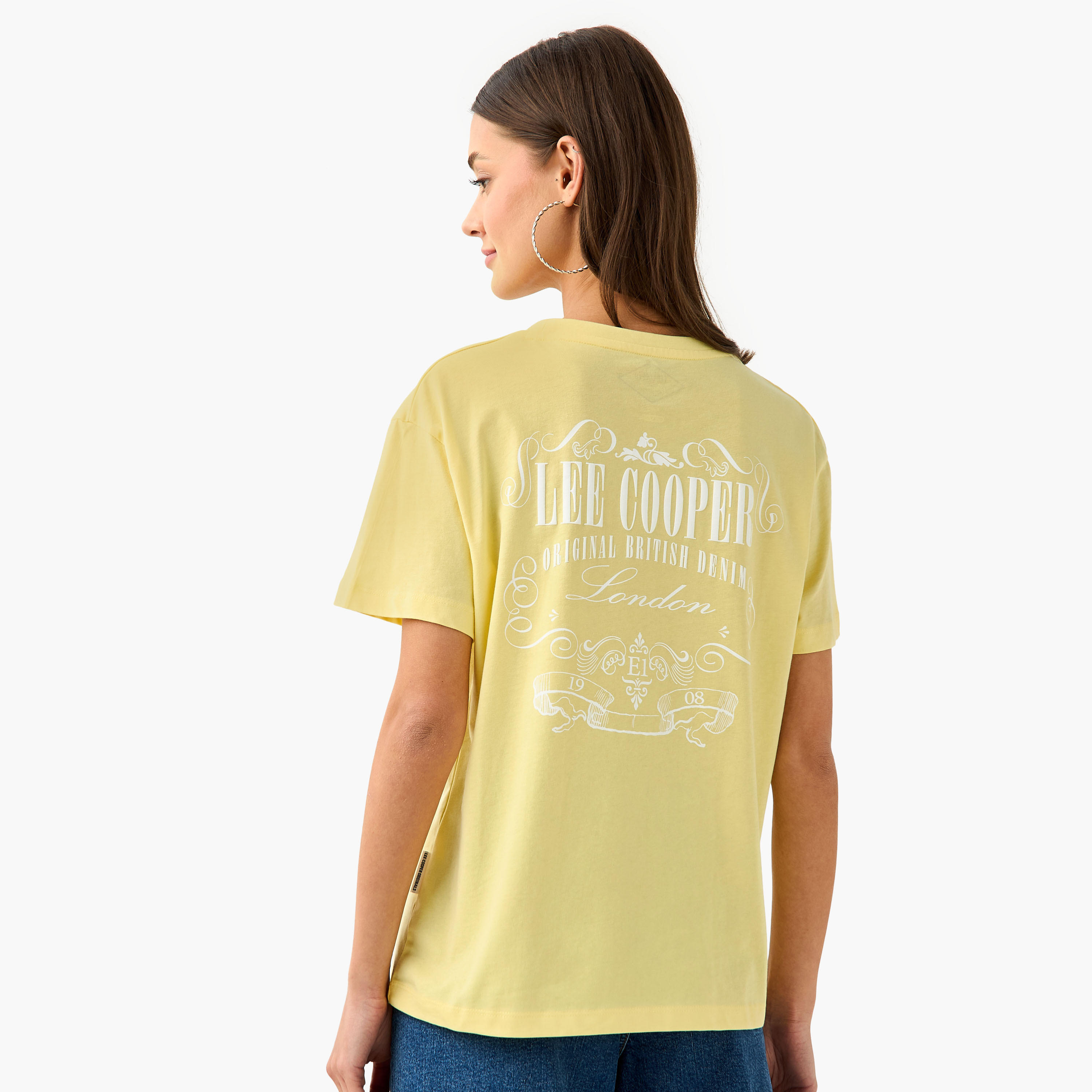 Lee Cooper Graphic Print T-shirt with Crew Neck-women-clothing-tshirts-image-3