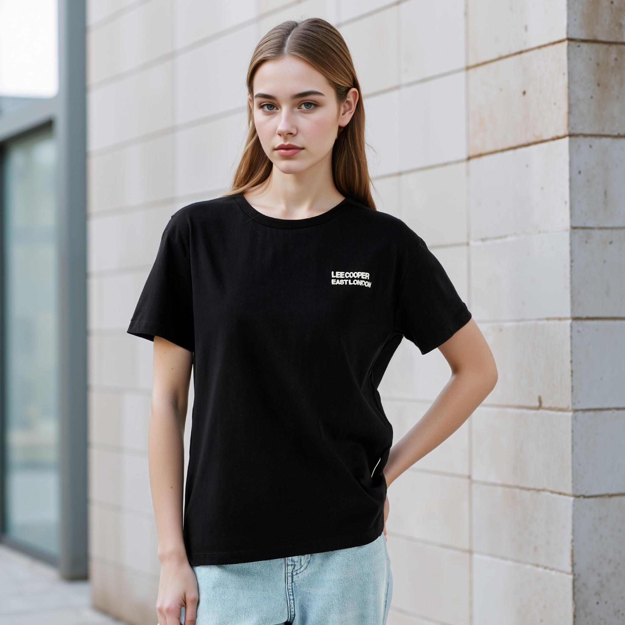 Lee Cooper Graphic Print T-shirt with Crew Neck-women-clothing-tshirts-image-1