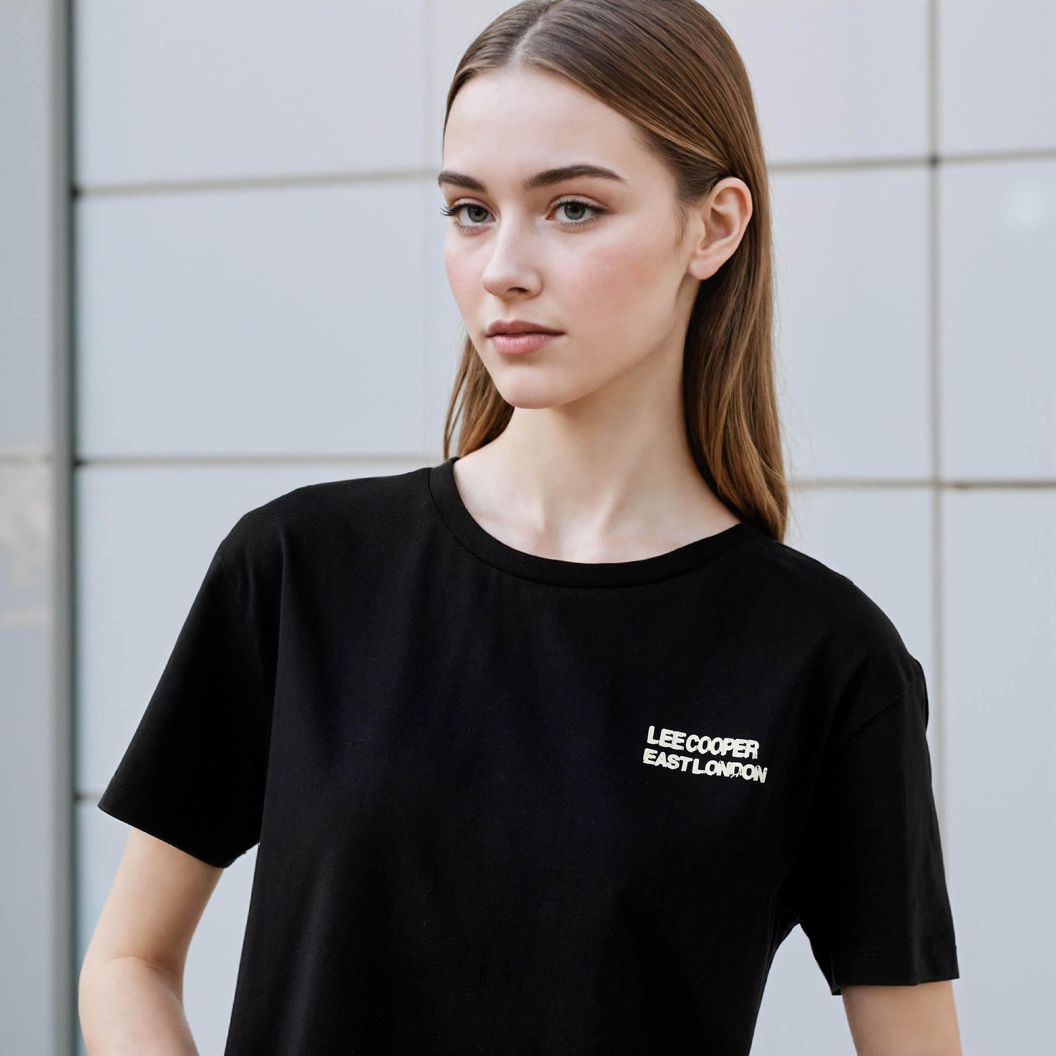 Lee Cooper Graphic Print T-shirt with Crew Neck-women-clothing-tshirts-image-4