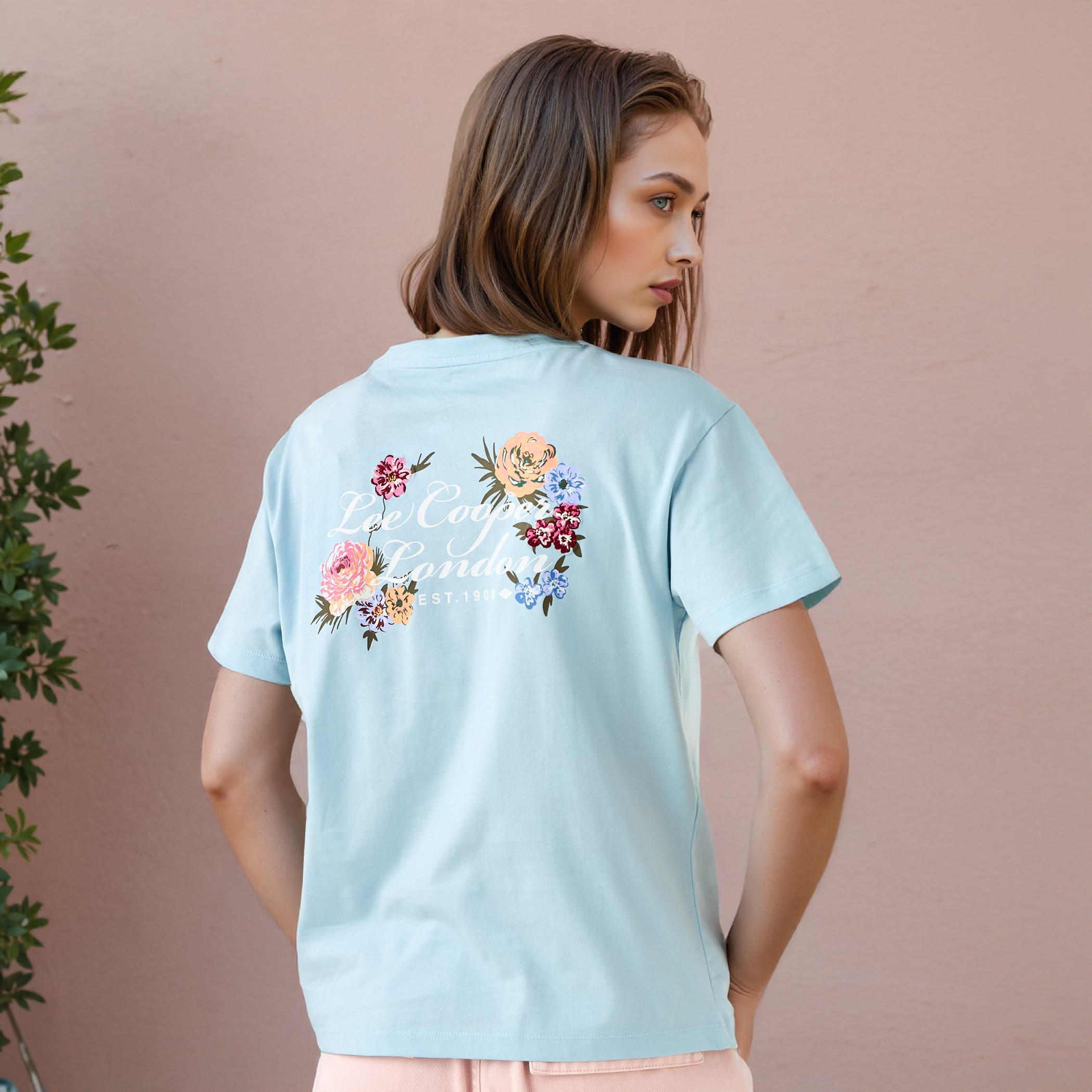 Lee Cooper Graphic Print T-shirt with Crew Neck-women-clothing-tshirts-image-1