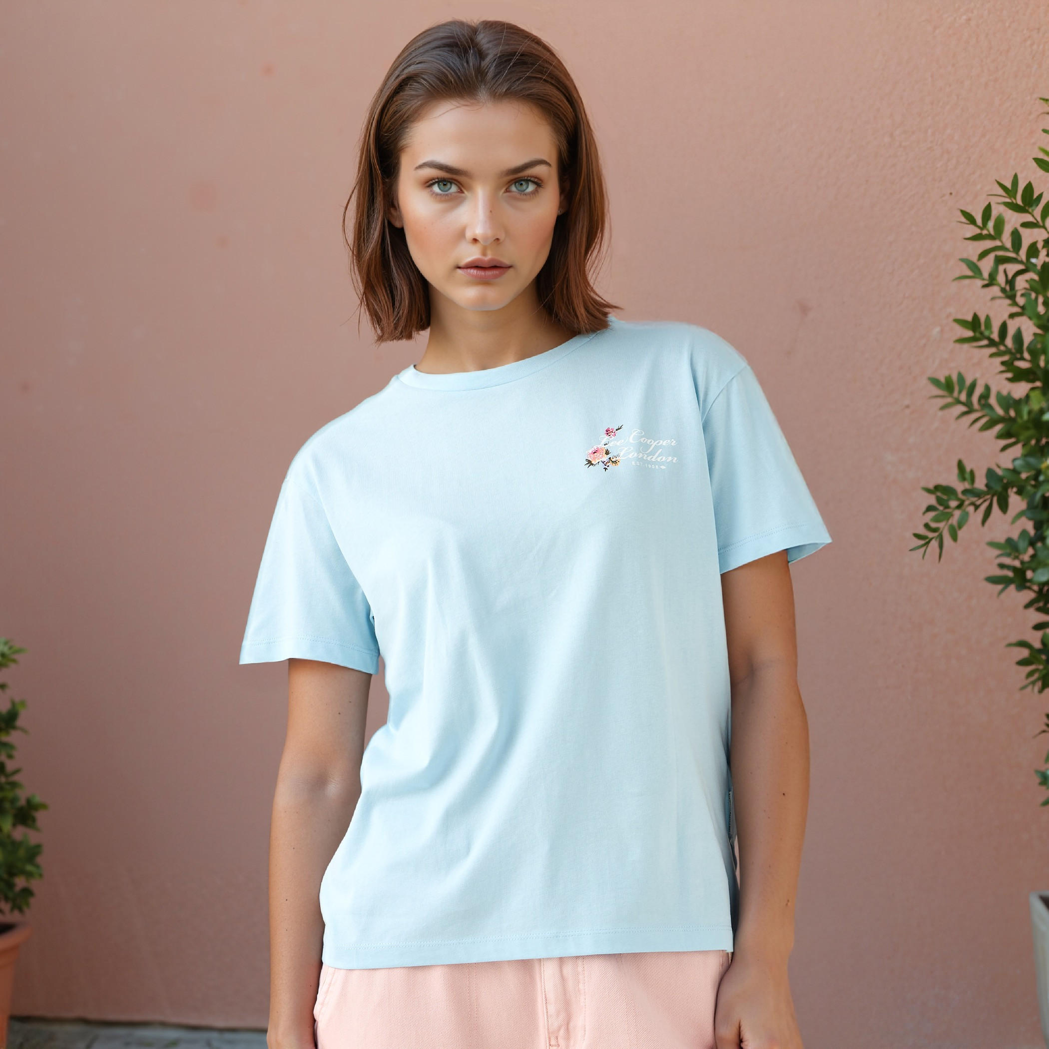 Lee Cooper Graphic Print T-shirt with Crew Neck-women-clothing-tshirts-image-3