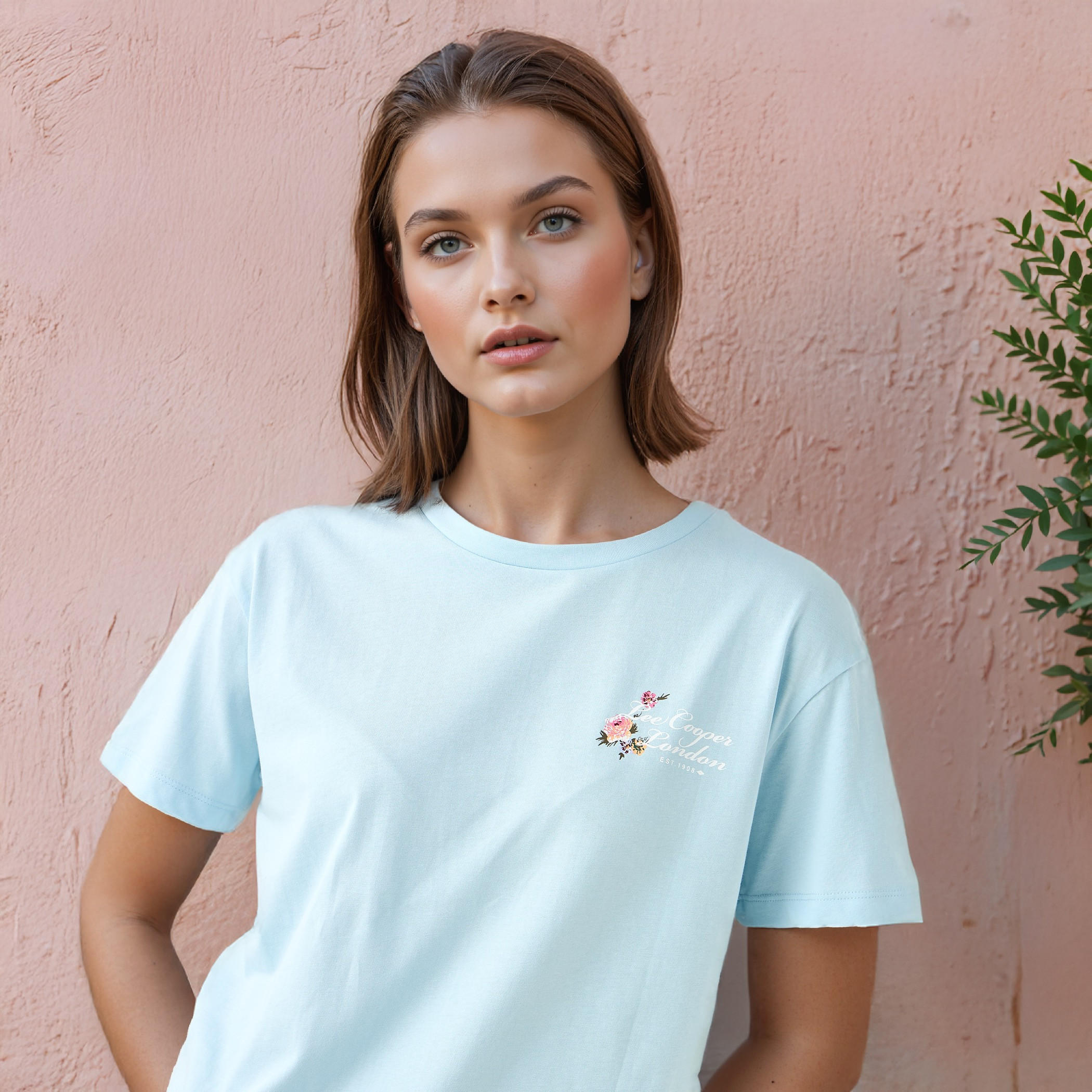 Lee Cooper Graphic Print T-shirt with Crew Neck-women-clothing-tshirts-image-4