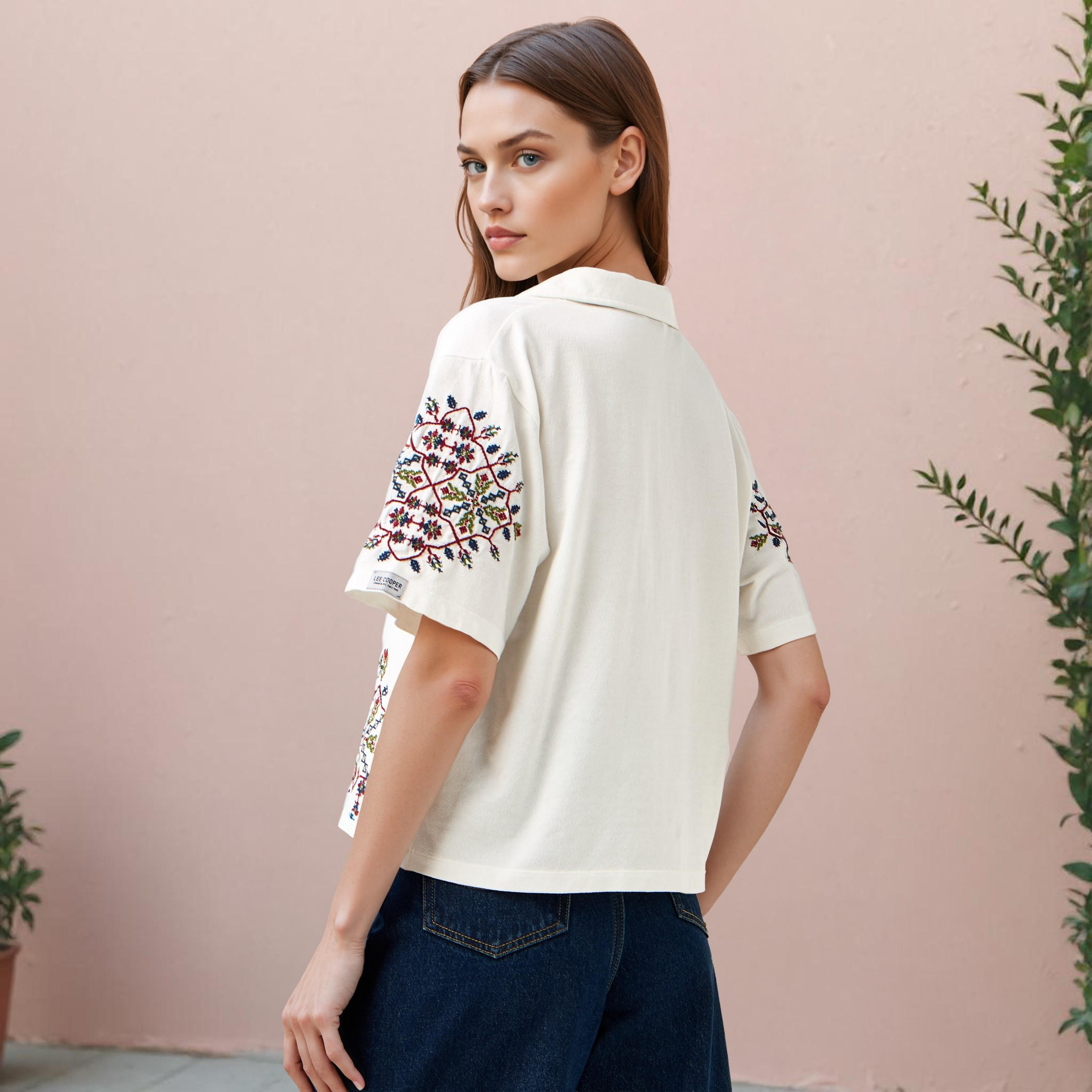 Lee Cooper Relaxed Fit Embroidered Shirt-women-clothing-shirtsandblouses-shirts-image-3