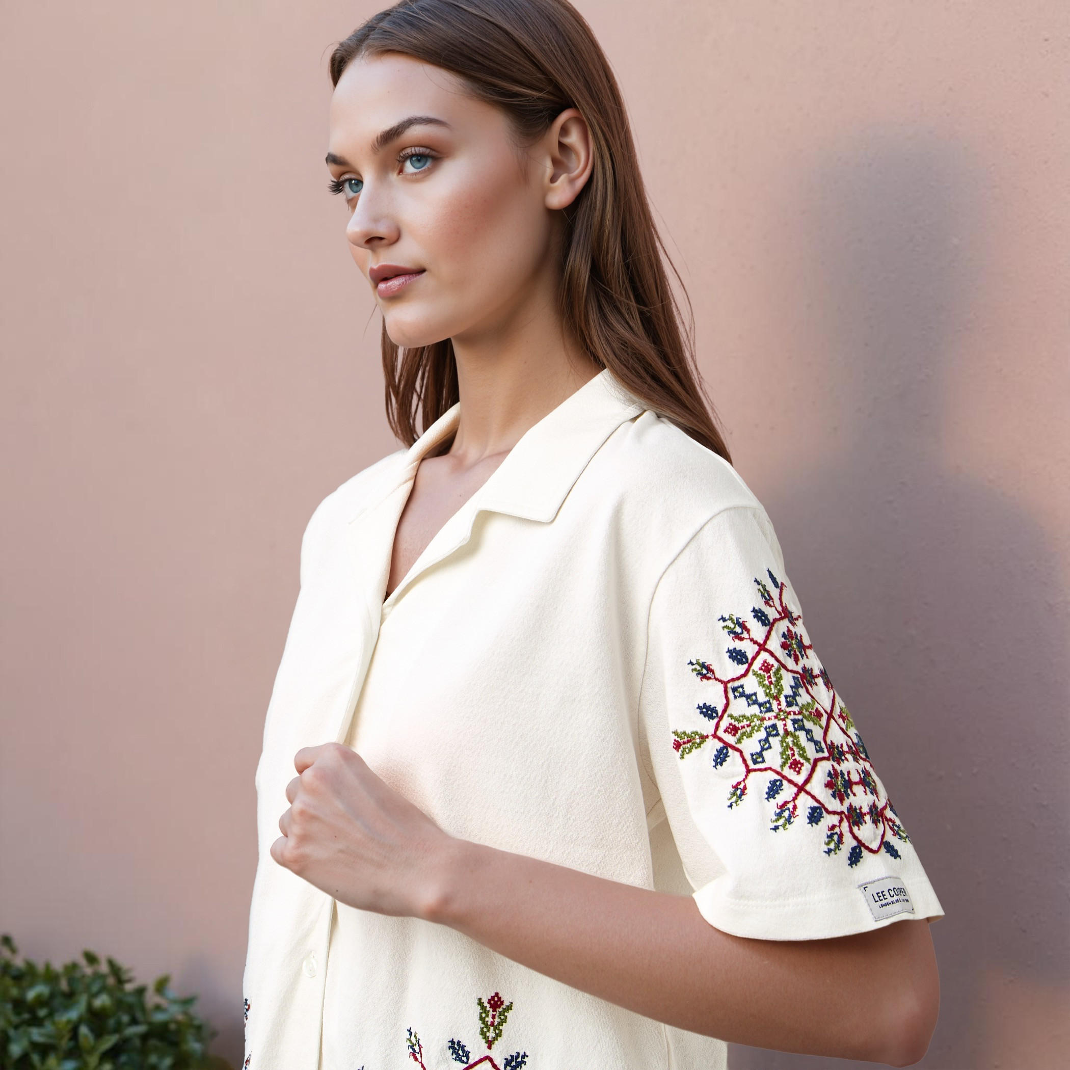 Lee Cooper Relaxed Fit Embroidered Shirt-women-clothing-shirtsandblouses-shirts-image-4