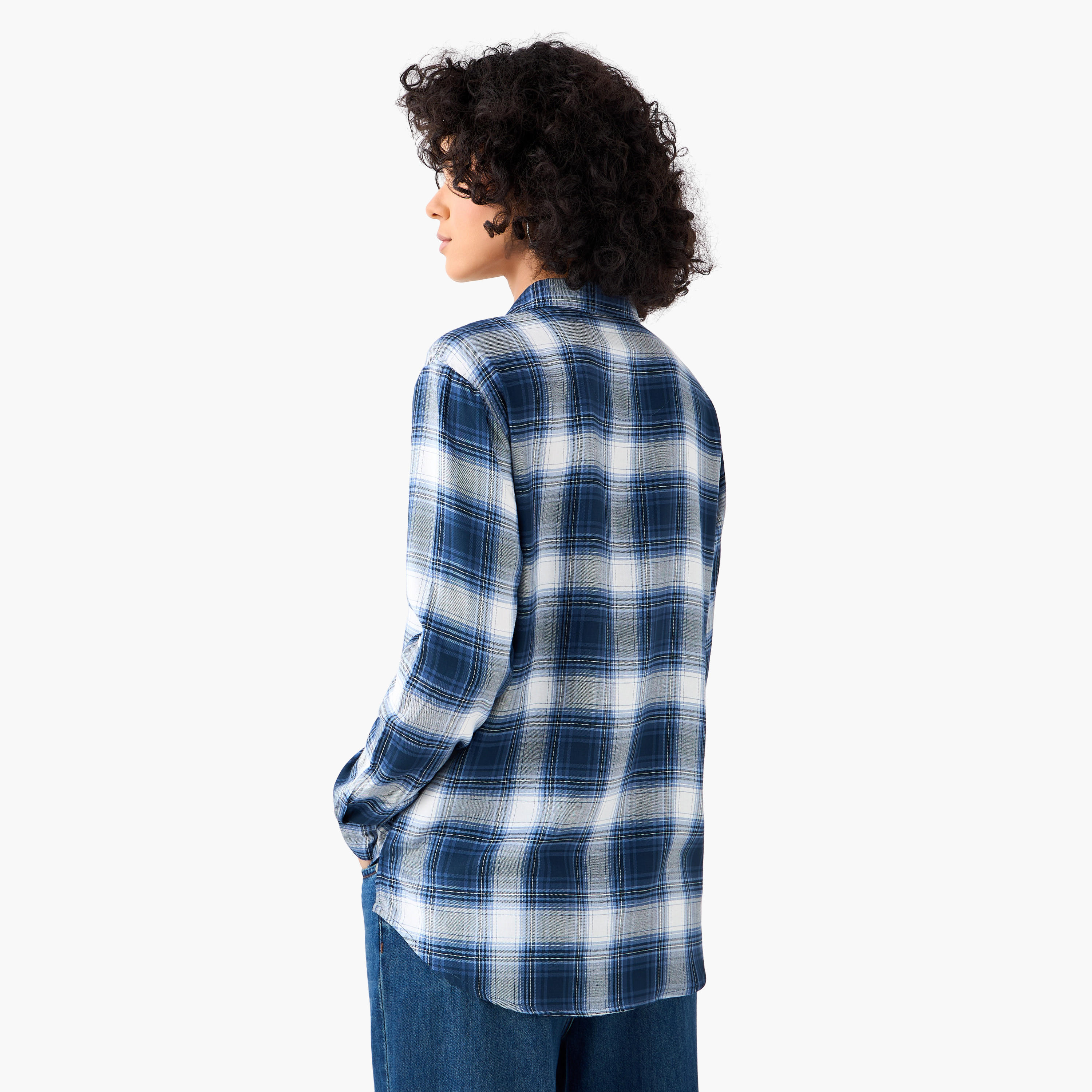 Lee Cooper Regular Fit Checked Shirt-women-clothing-shirtsandblouses-shirts-image-3