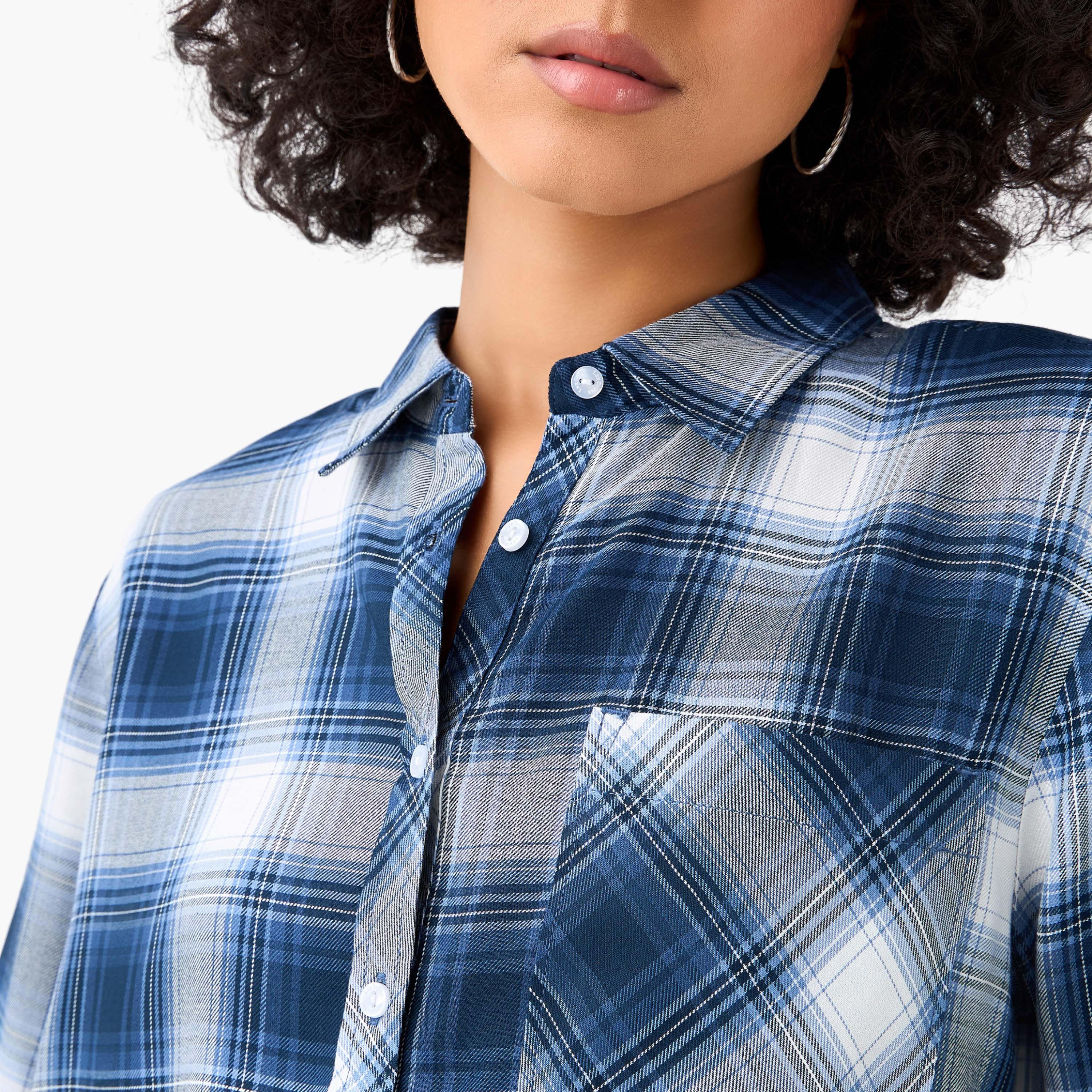 Lee Cooper Regular Fit Checked Shirt-women-clothing-shirtsandblouses-shirts-image-4