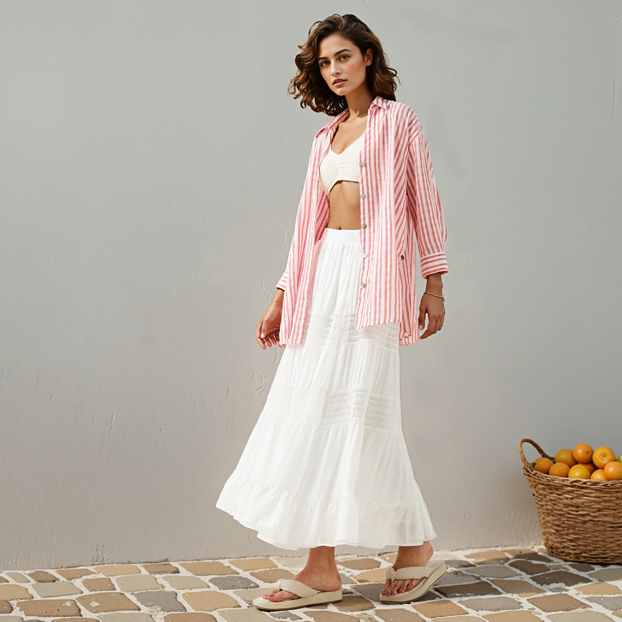 قميص مقلم بارز الملمس-women-clothing-shirtsandblouses-shirts-image-2