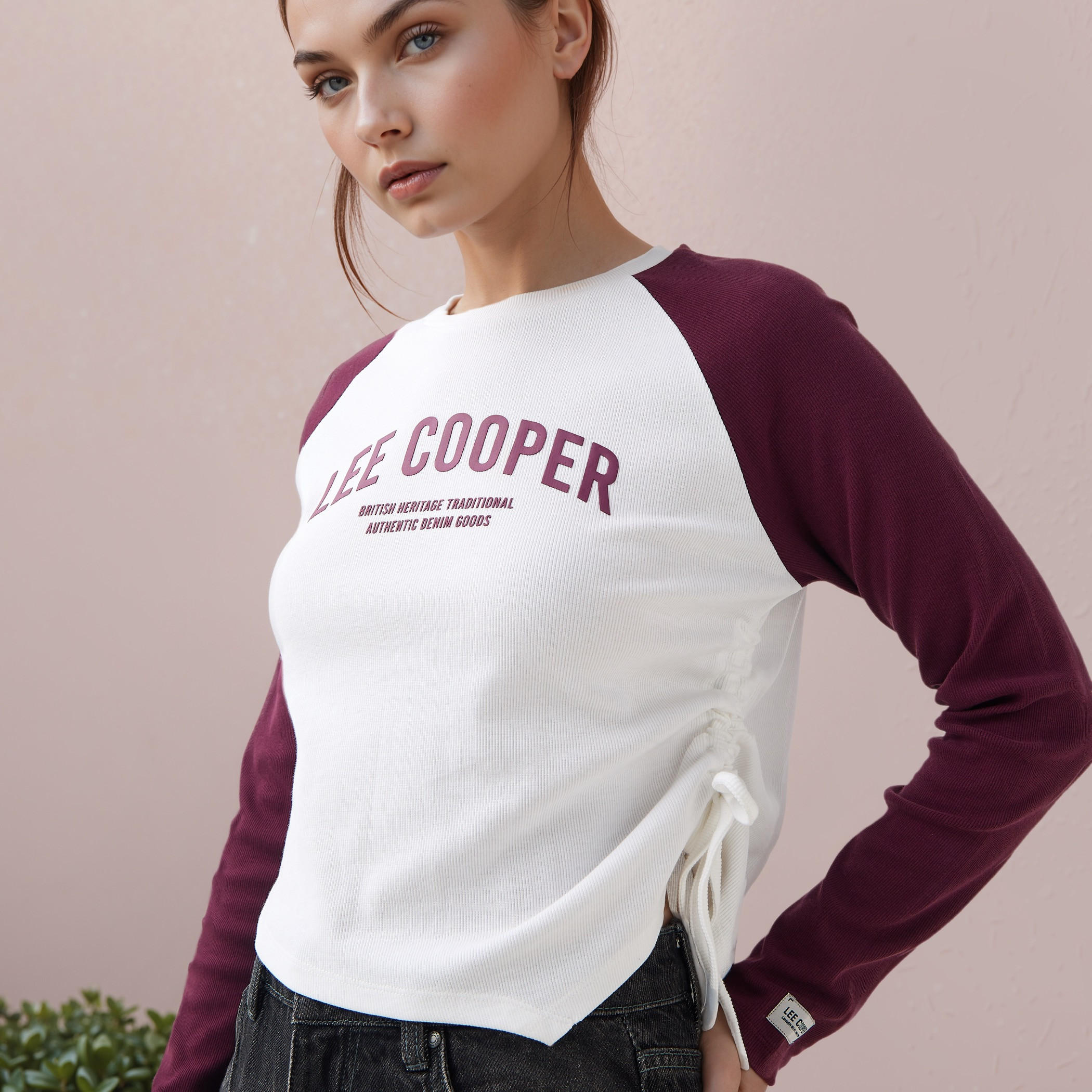 Lee Cooper Printed T-shirt with Raglan Sleeves-women-clothing-tshirts-image-4